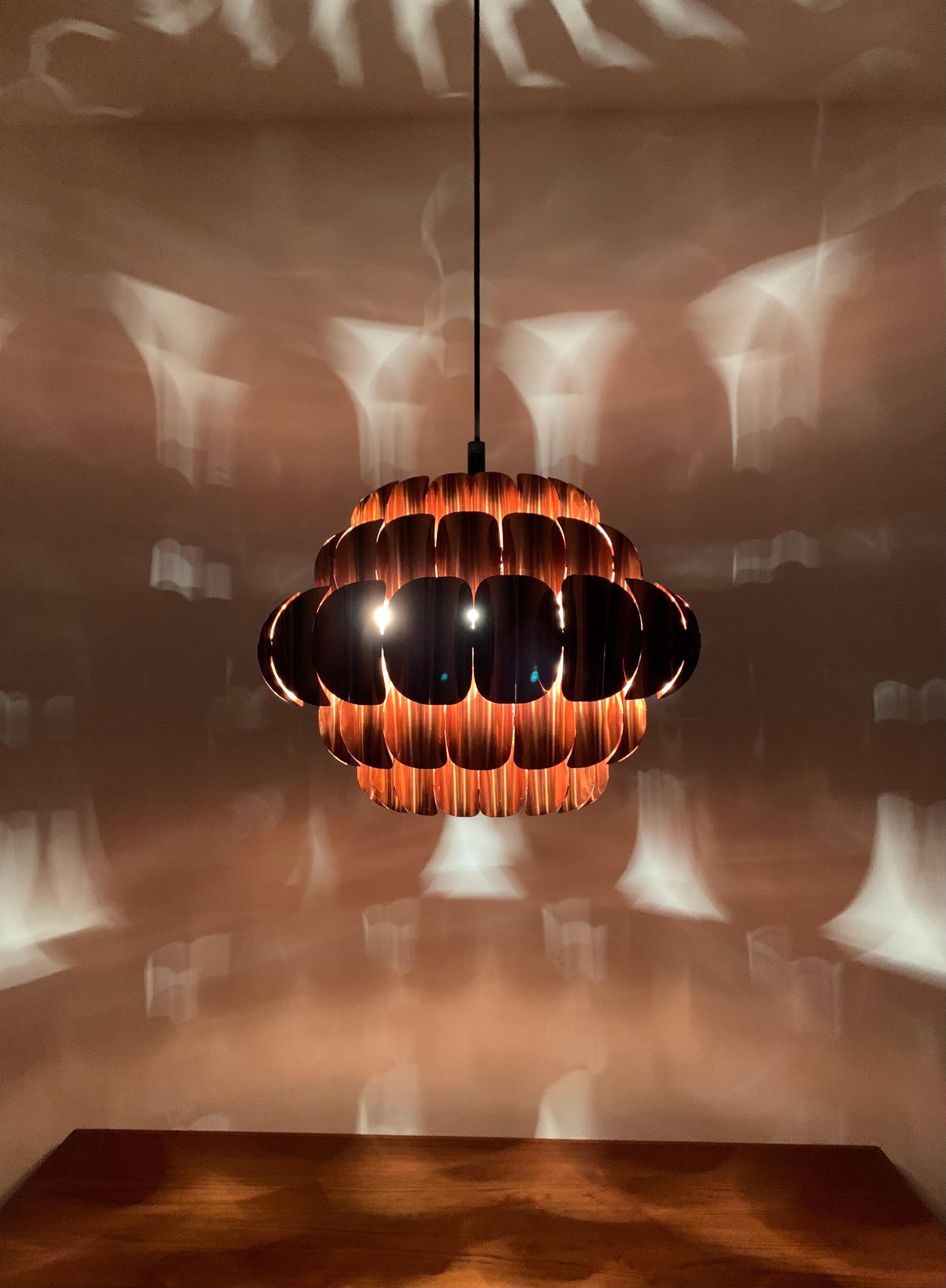 Copper Pendant Lamp by Thorsten Orrling for Temde For Sale 1