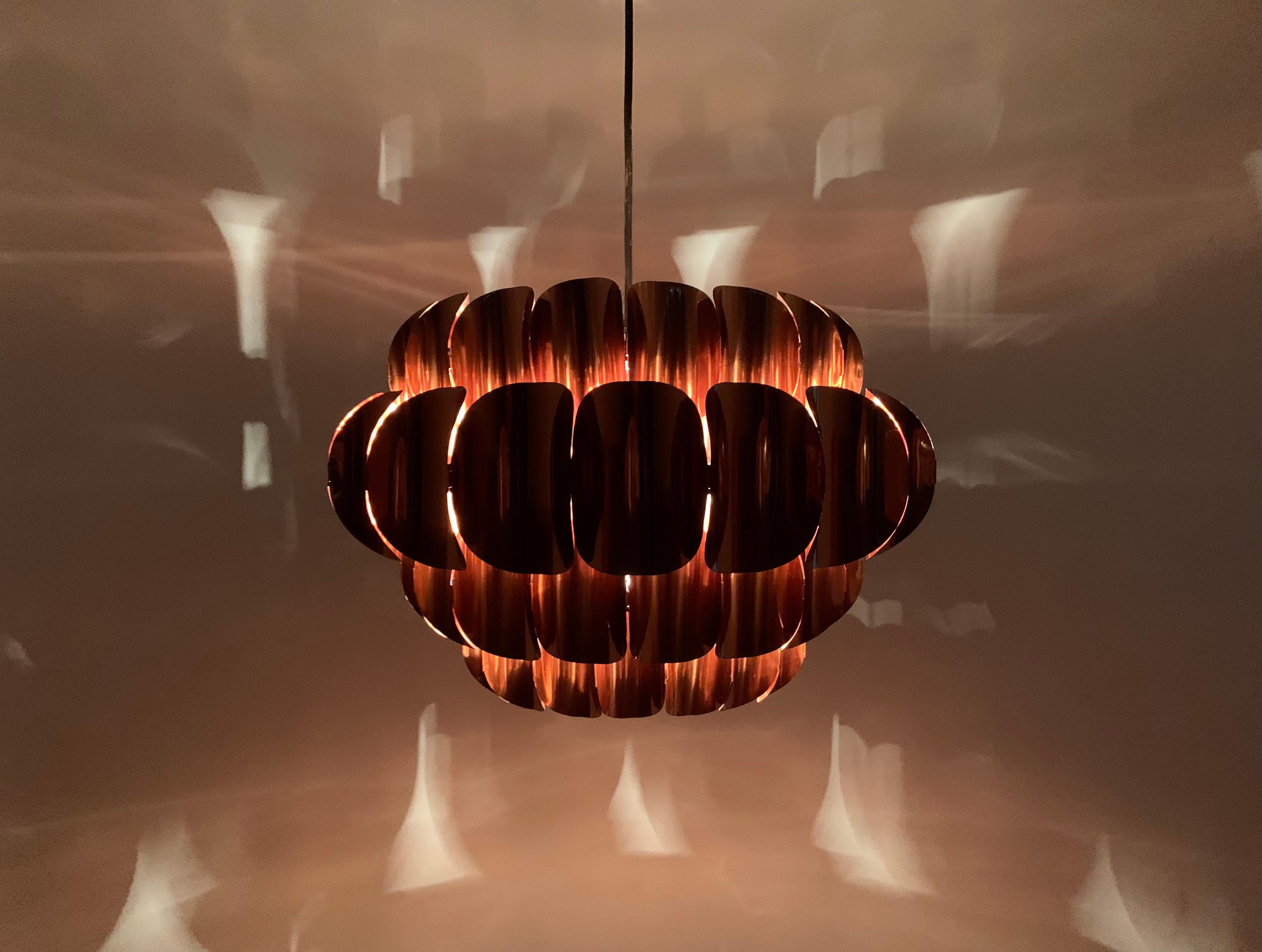 Copper Pendant Lamp by Thorsten Orrling for Temde For Sale 1