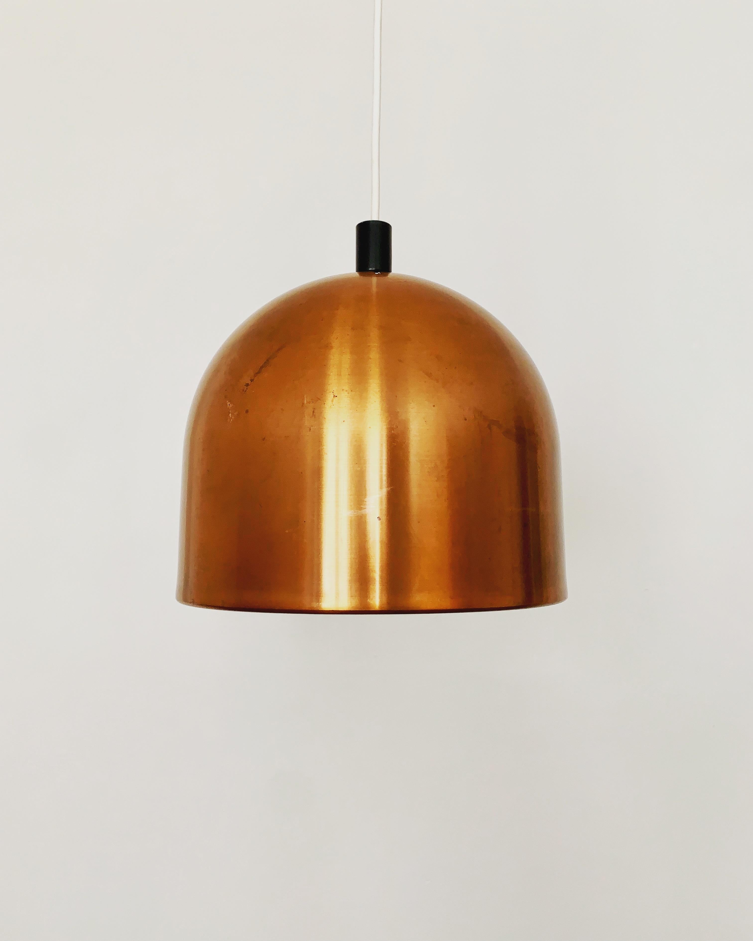 German Copper Pendant Lamp For Sale