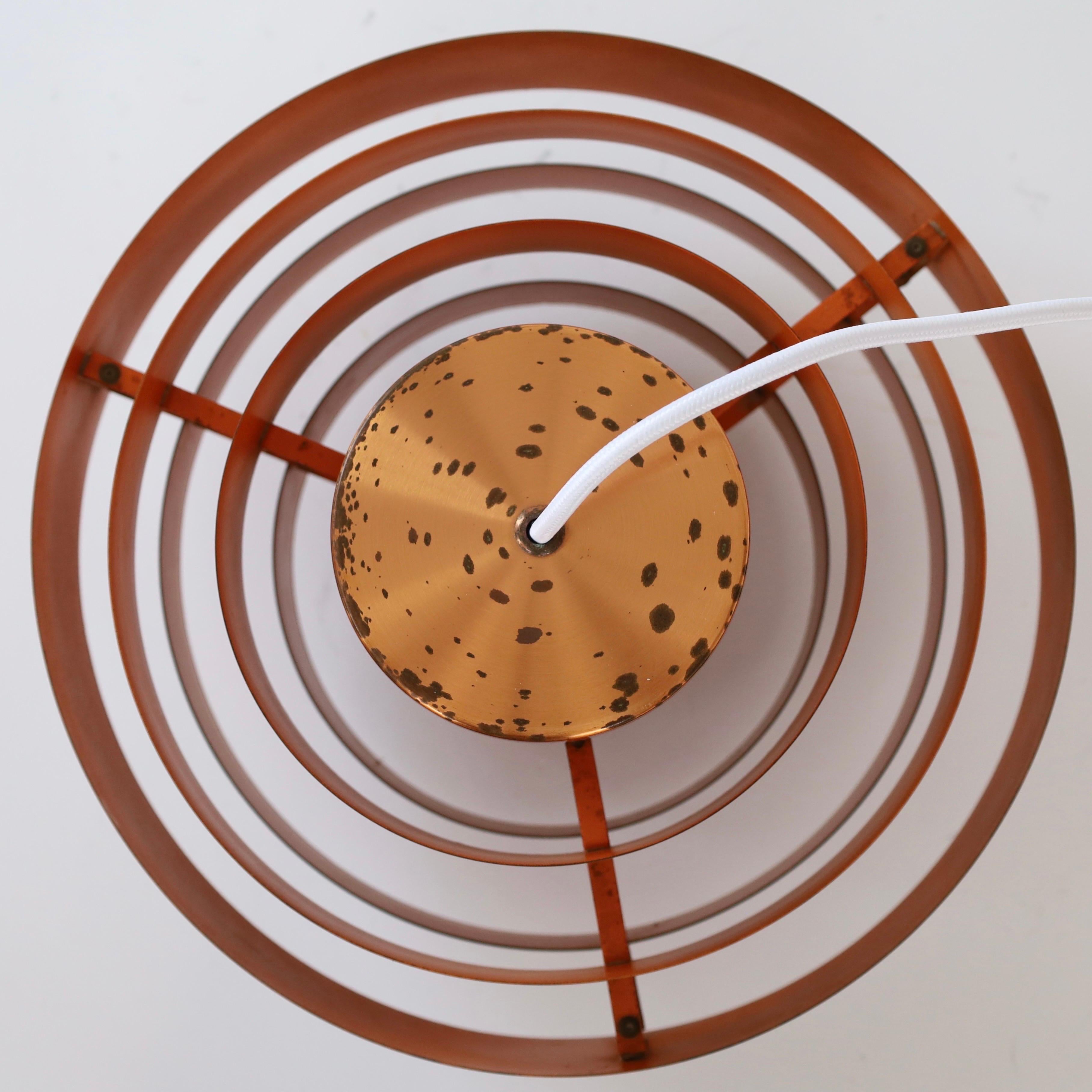 Lampada a sospensione in rame di Jo Hammerborg per Fog and Morup, 1960, Danimarca in vendita 4