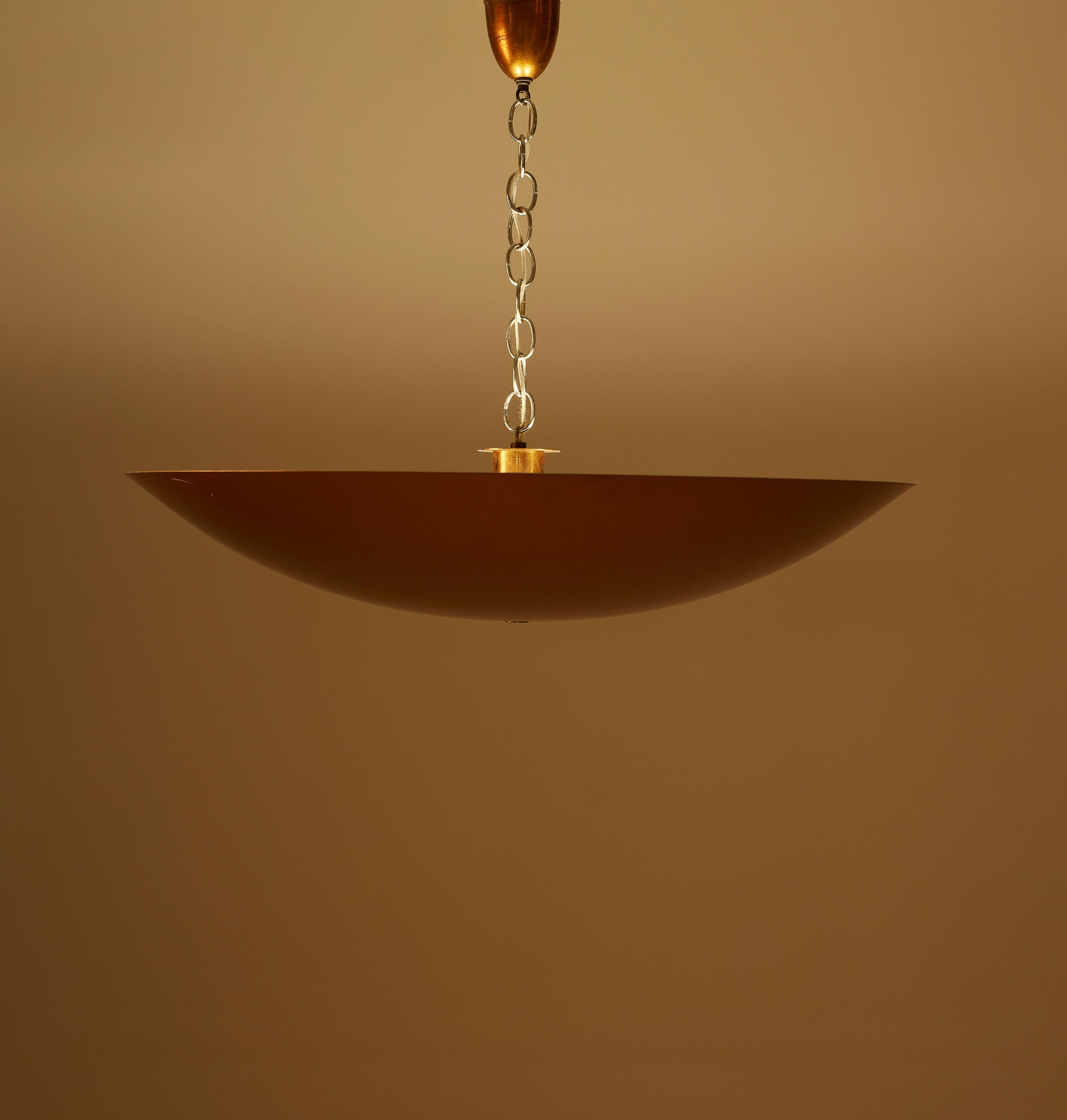 Copper pendant light In Good Condition For Sale In PARIS, FR