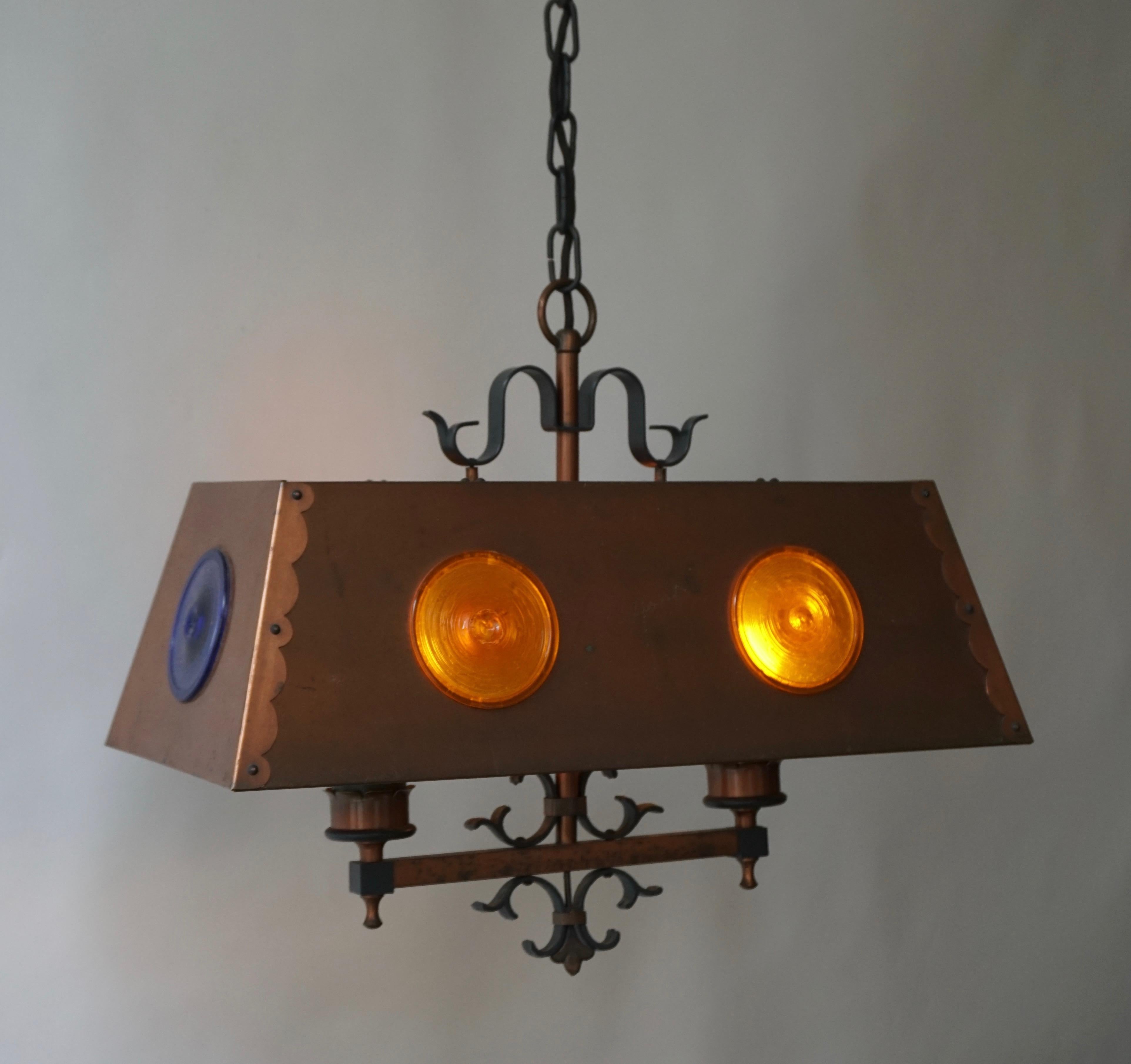 French Copper Pendant Light, Italy For Sale