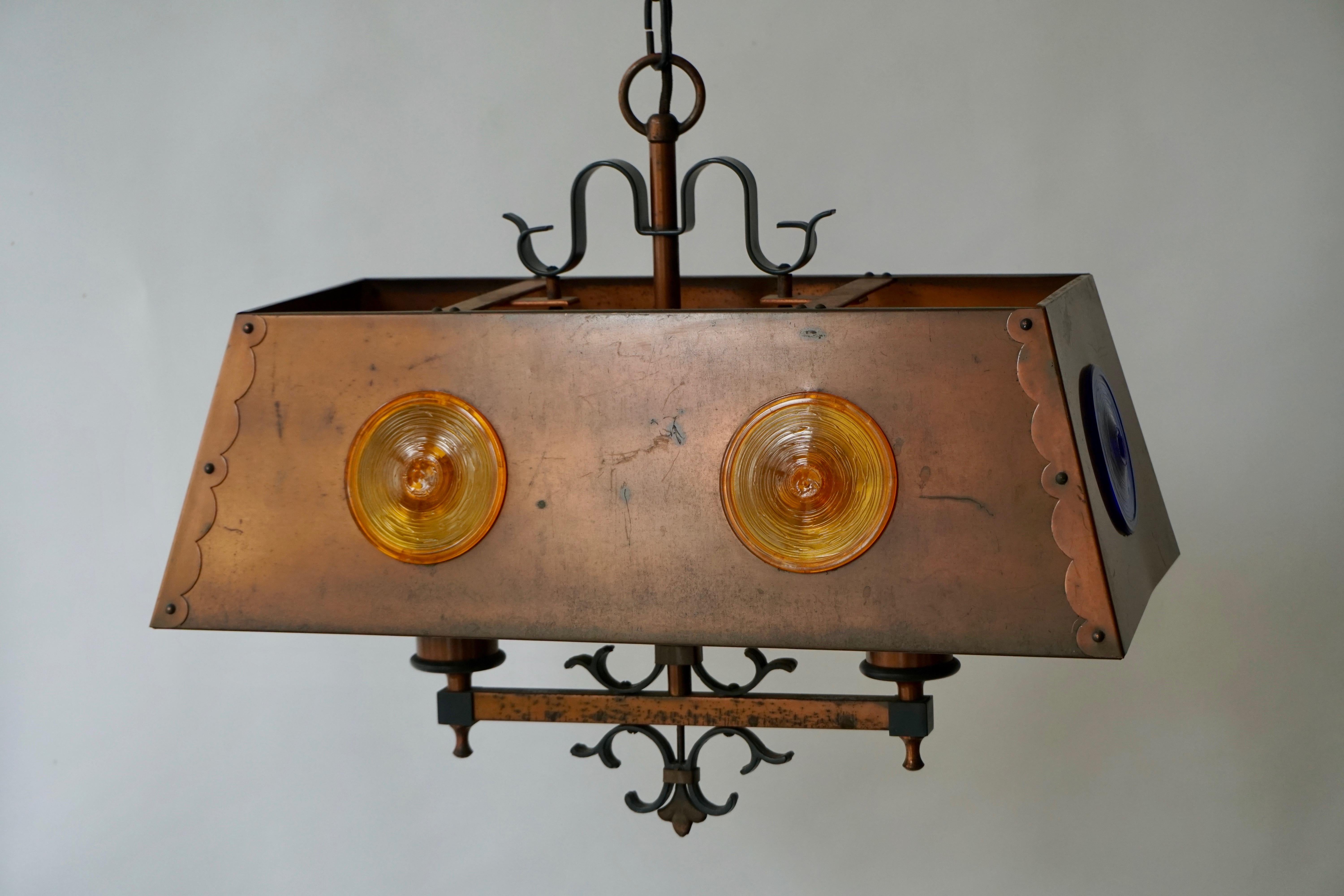 20th Century Copper Pendant Light, Italy For Sale