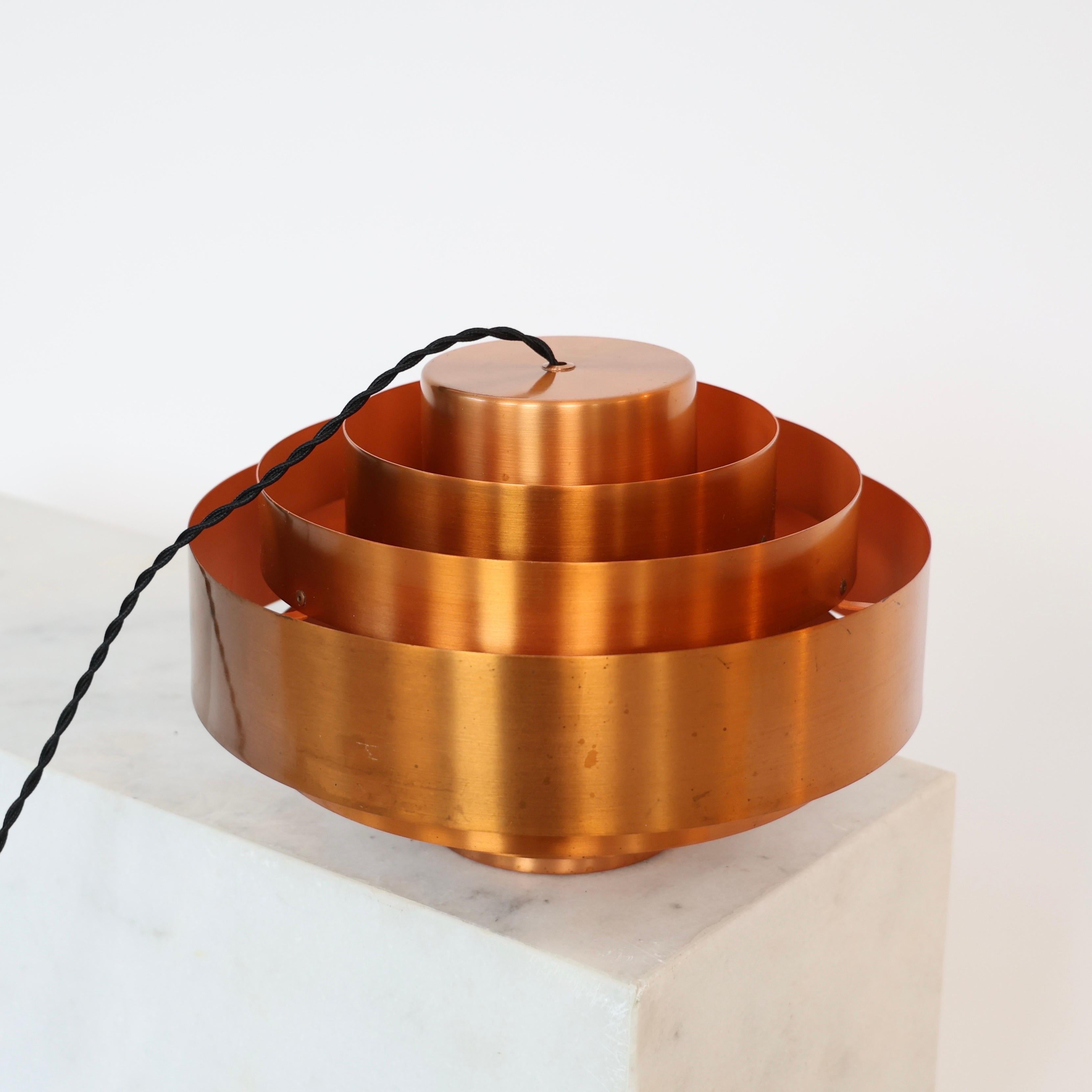 Lampade a sospensione in rame di Jo Hammerborg per Fog and Morup, 1960, Danimarca in vendita 3