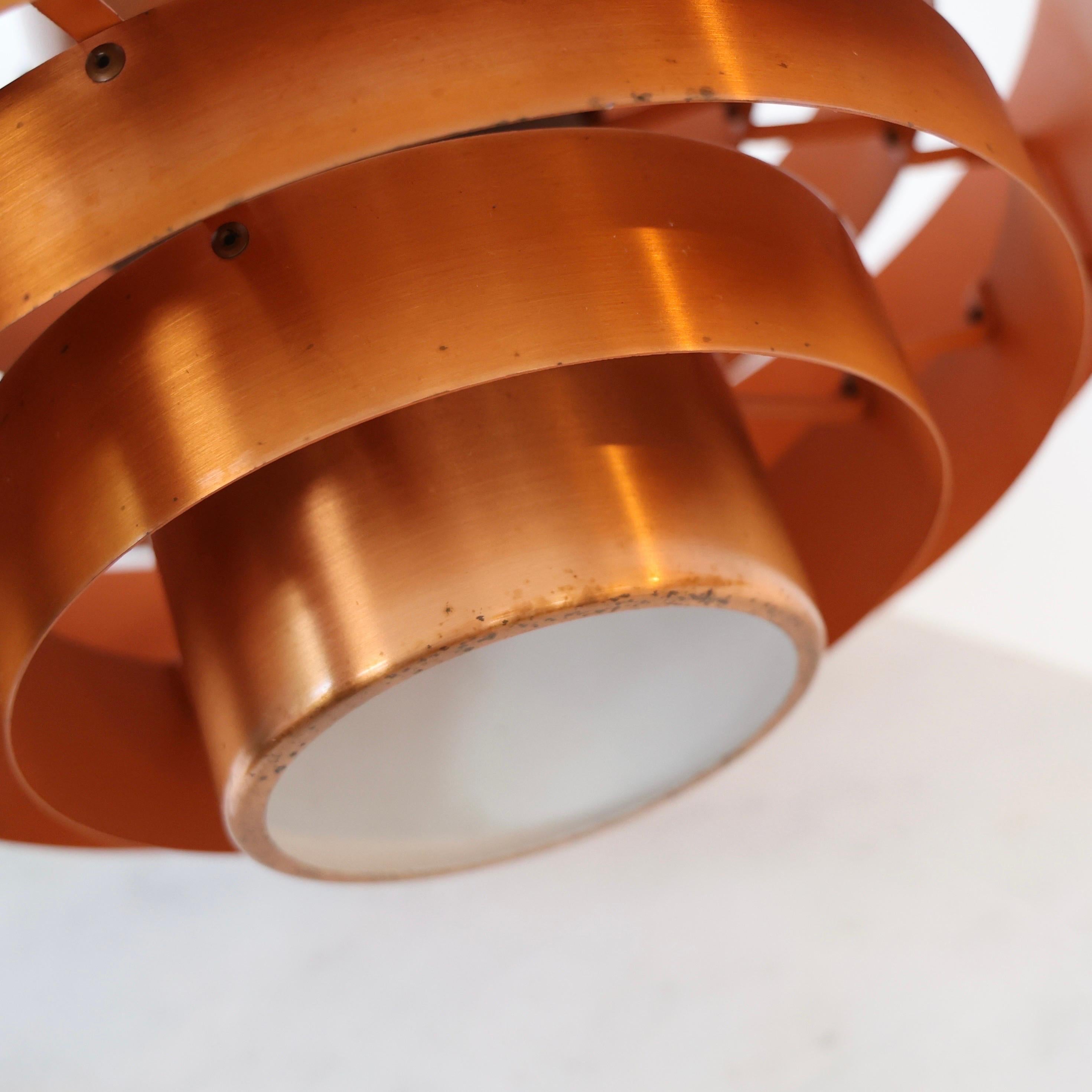 Lampade a sospensione in rame di Jo Hammerborg per Fog and Morup, 1960, Danimarca in vendita 5