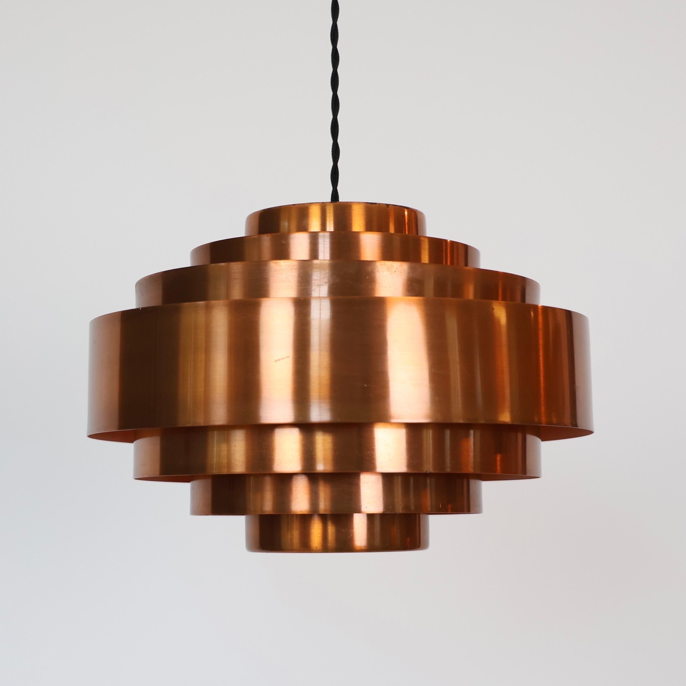 Lampade a sospensione in rame di Jo Hammerborg per Fog and Morup, 1960, Danimarca in vendita 6