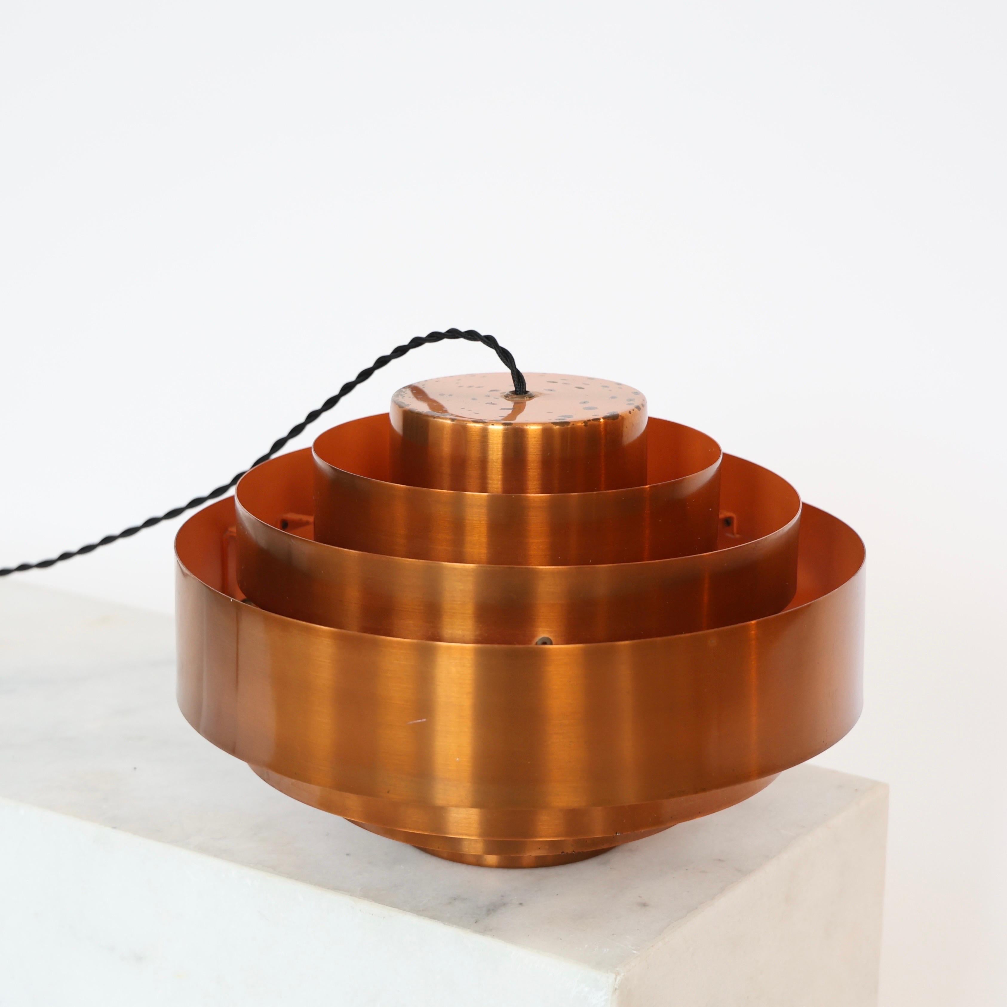 Lampade a sospensione in rame di Jo Hammerborg per Fog and Morup, 1960, Danimarca in vendita 7