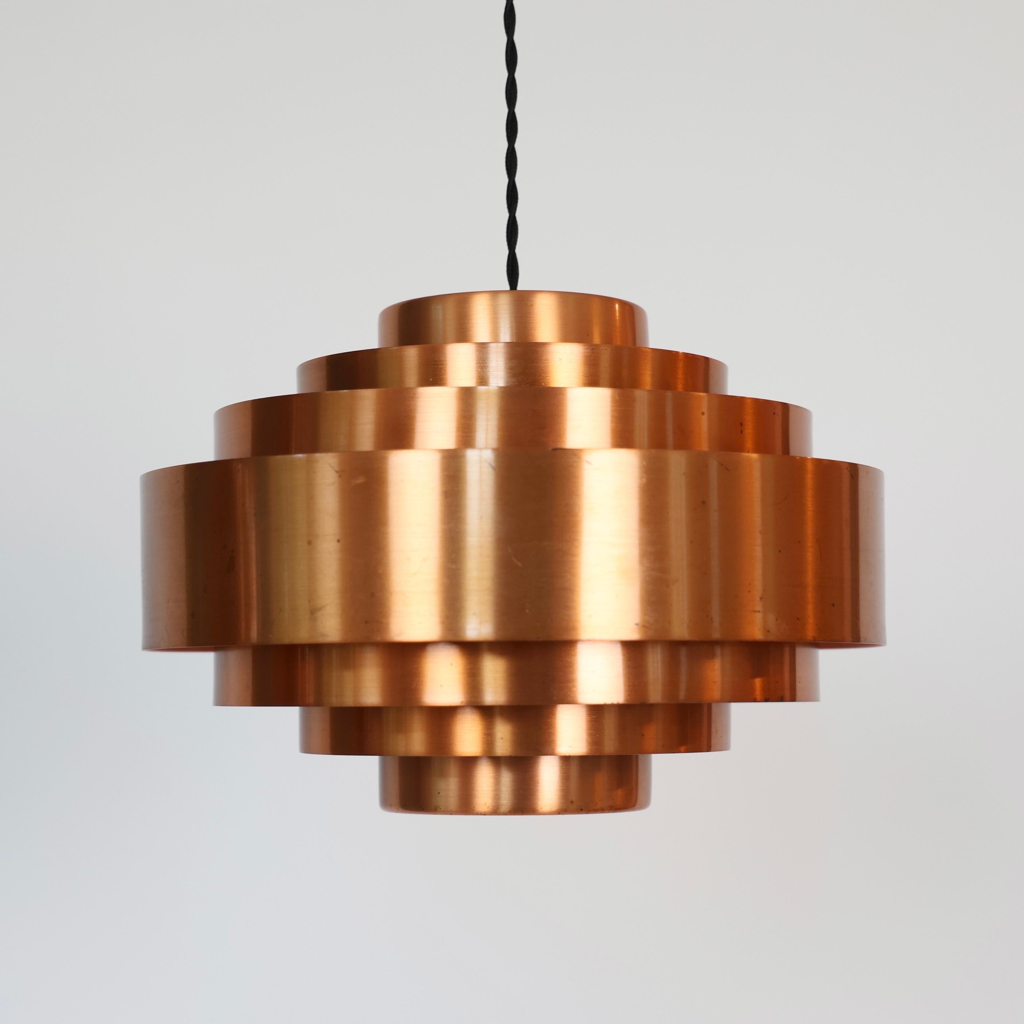 Lampade a sospensione in rame di Jo Hammerborg per Fog and Morup, 1960, Danimarca in vendita 2
