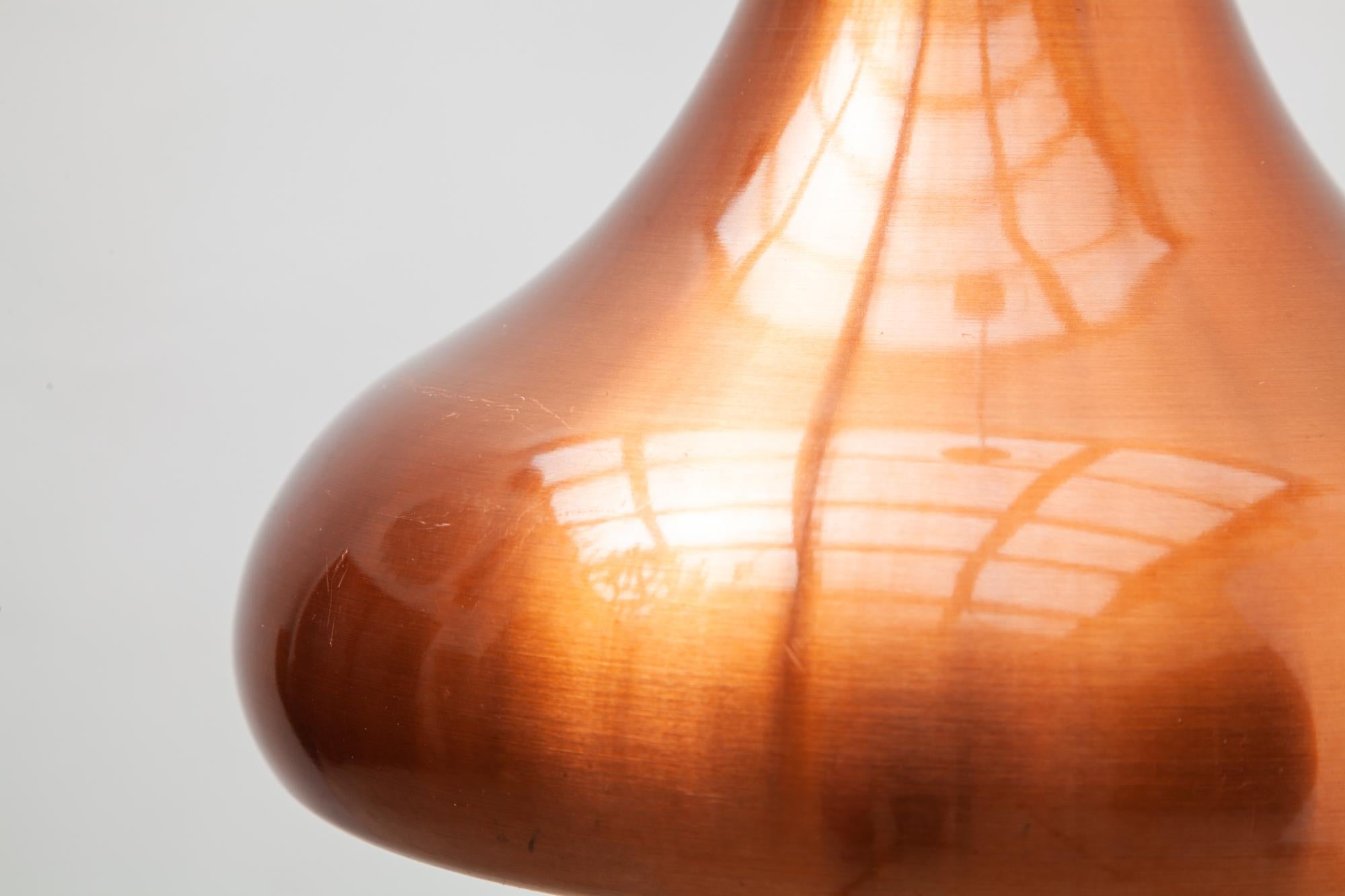 Patinated Copper Pendant Lights, Scandinavian Midcentury Design