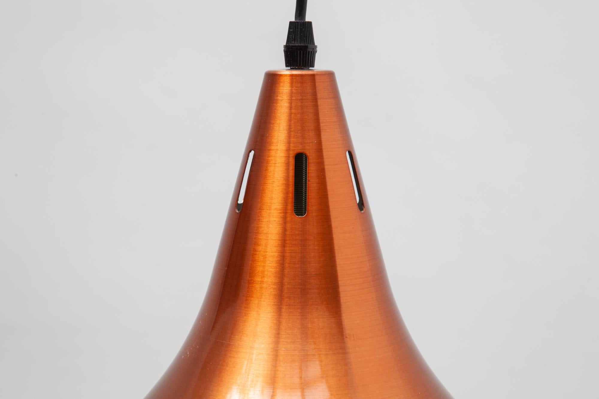 Copper Pendant Lights, Scandinavian Midcentury Design In Good Condition In Antwerp, BE