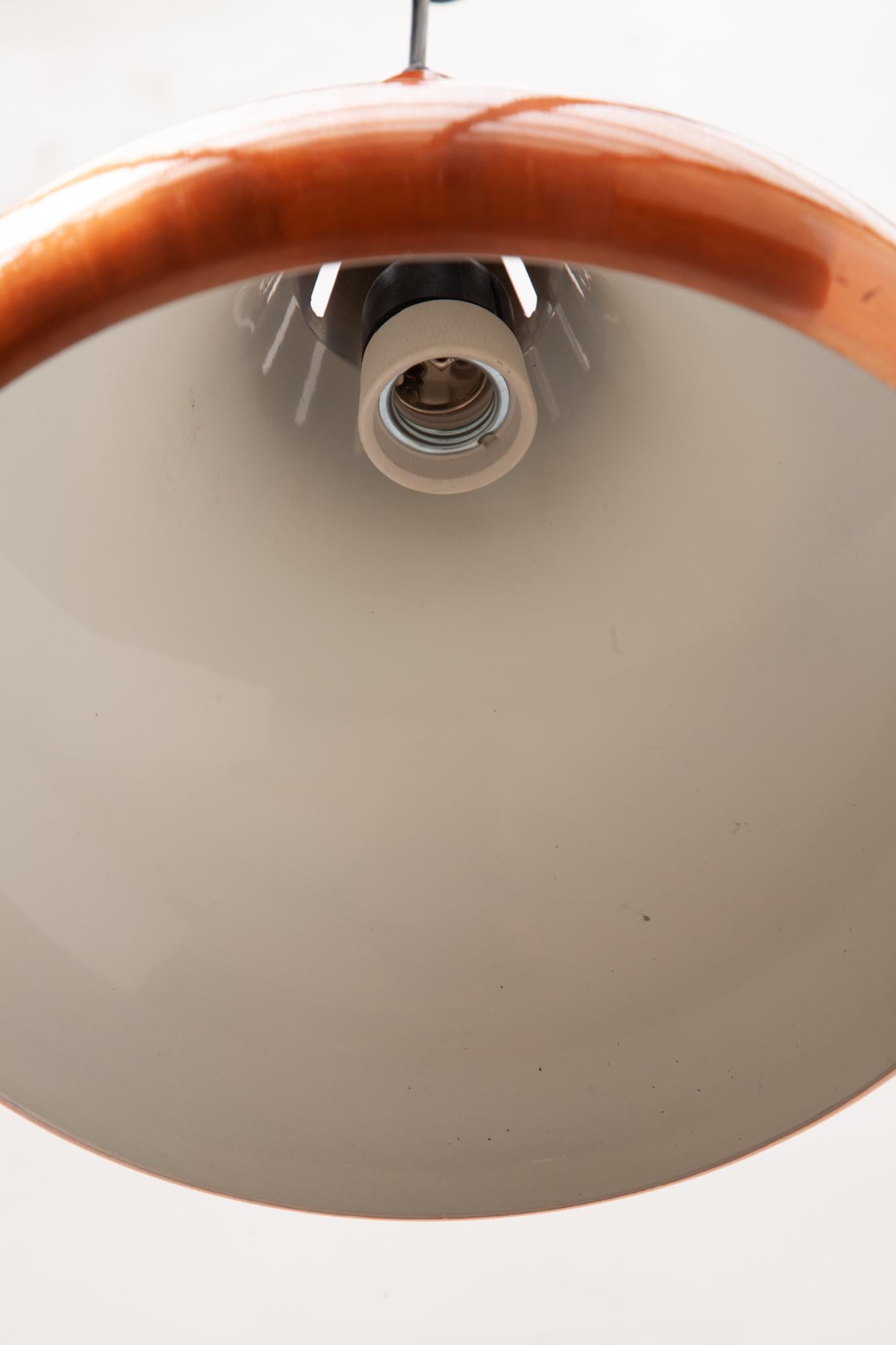 Mid-20th Century Copper Pendant Lights, Scandinavian Midcentury Design