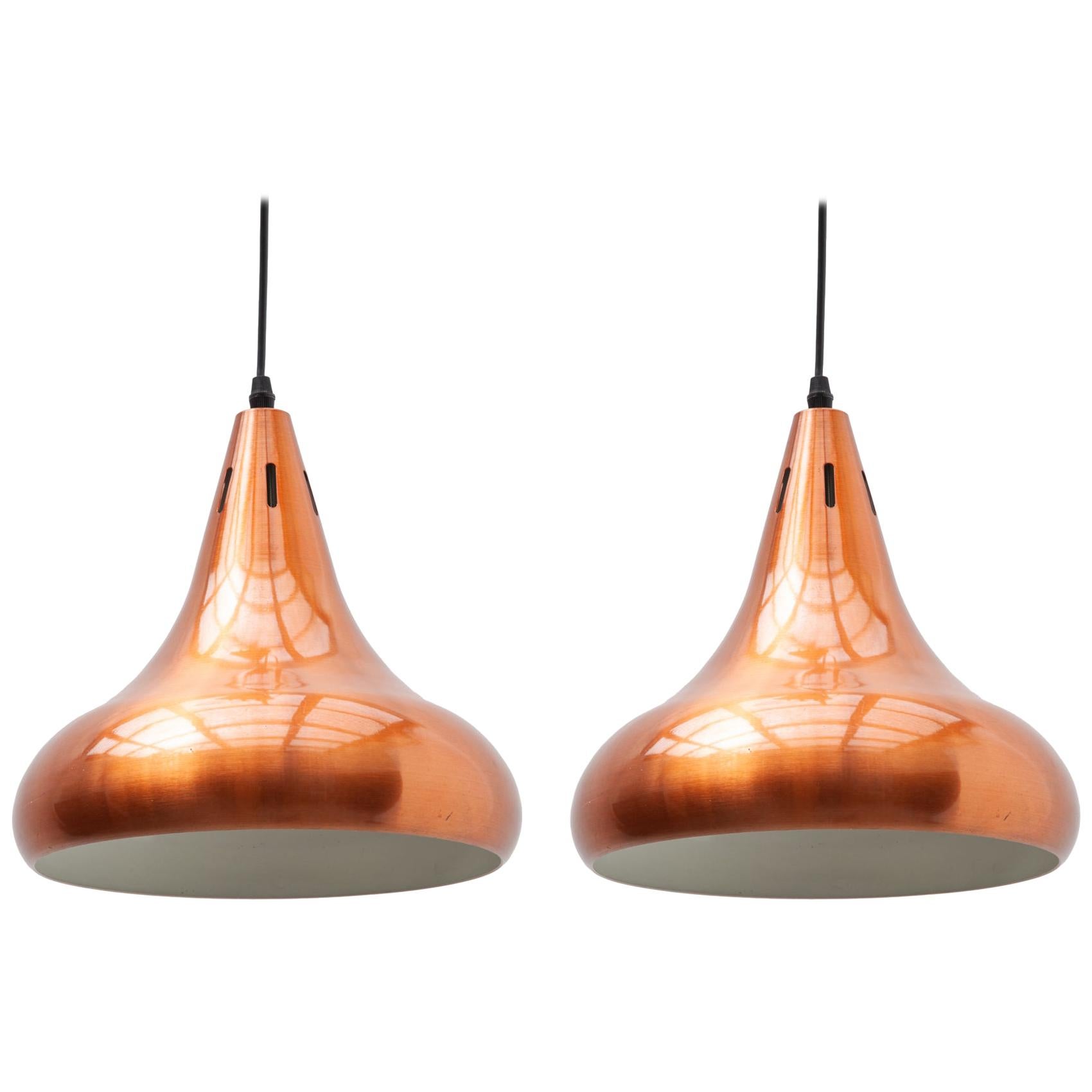 Copper Pendant Lights, Scandinavian Midcentury Design