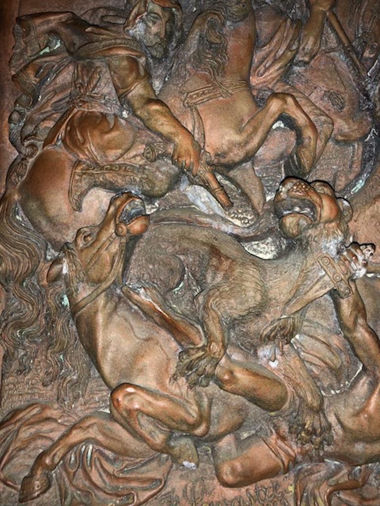 Copper Plaque Done by F. Lavastre 'French Artist, 19th Century' 1