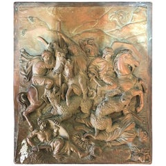 Copper Plaque Done by F. Lavastre 'French Artist, 19th Century'