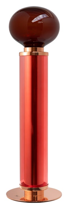 Copper Plated Brass Invisible Chords Twist Table Lamp by Magic Circus Editions