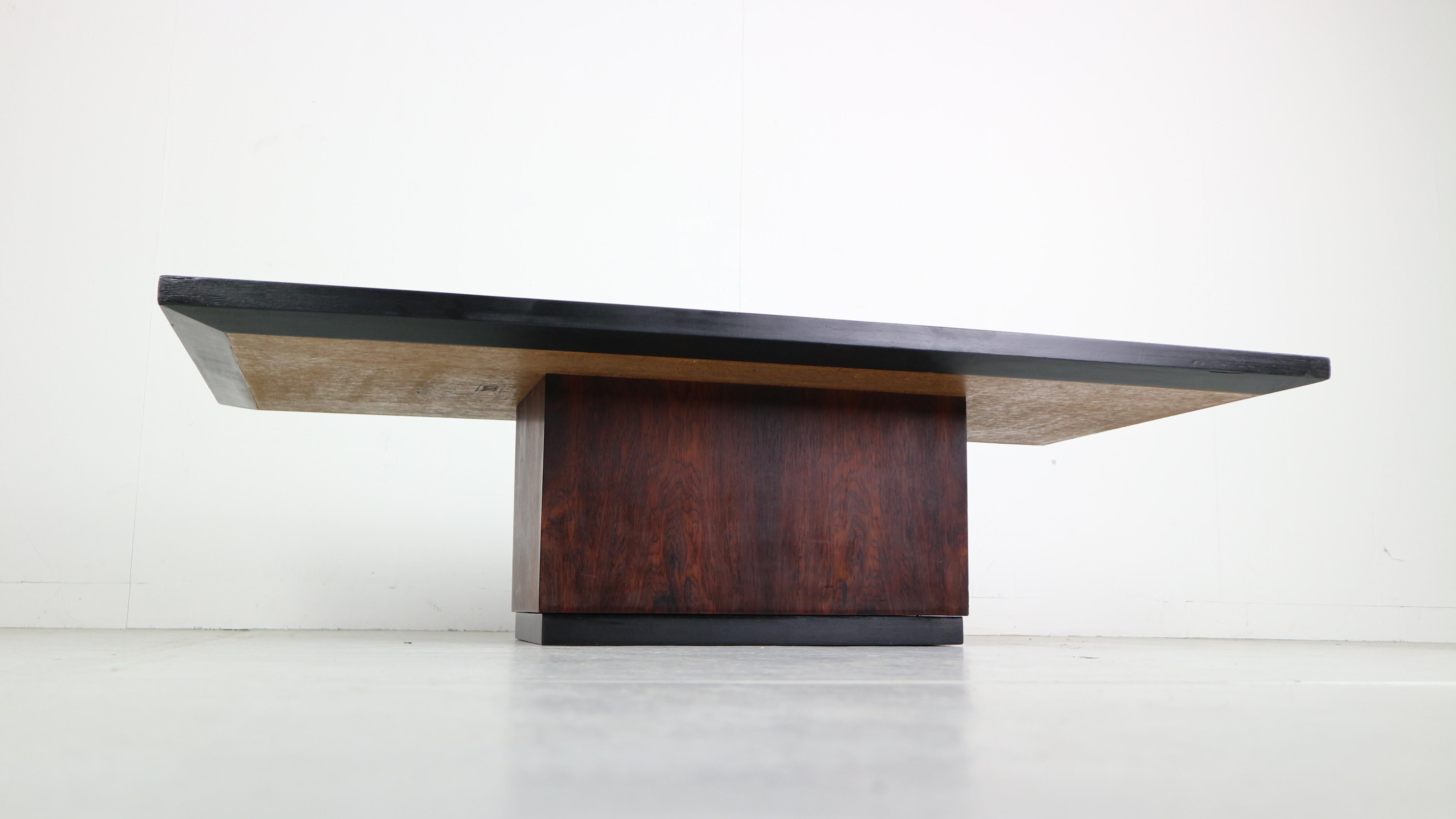 Mid-Century Modern Copper-Plated Coffee Table by Heinz Lillienthal, 1970, Germany