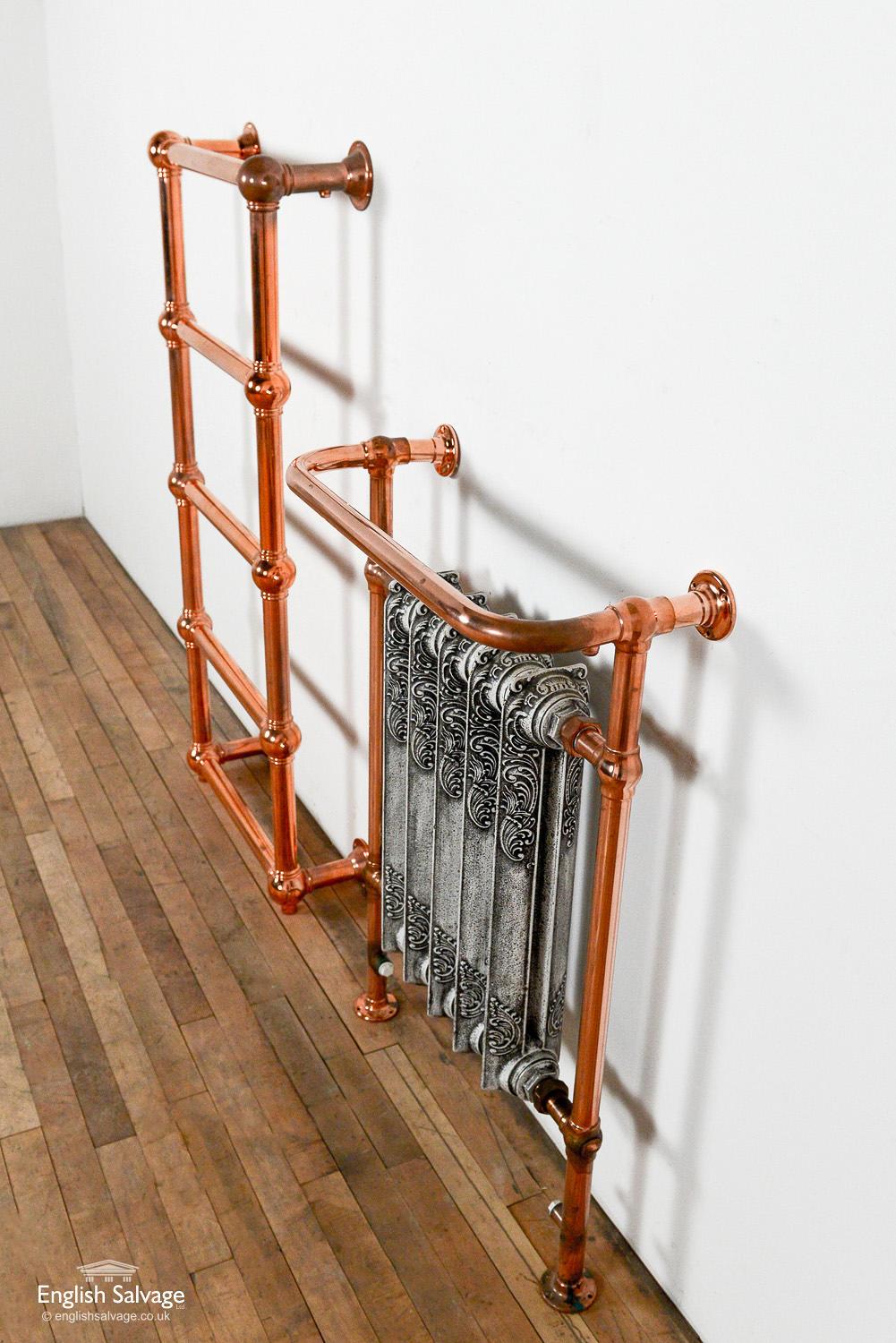 European Copper-Plated Radiator and Towel Rail, 20th Century For Sale