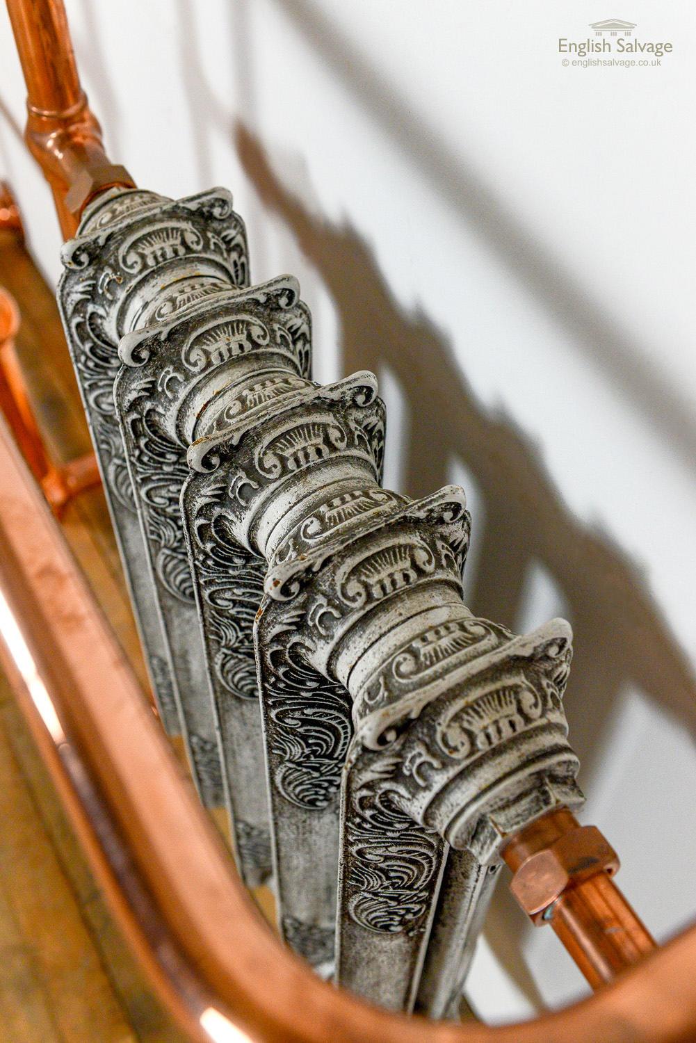 Copper-Plated Radiator and Towel Rail, 20th Century For Sale 1