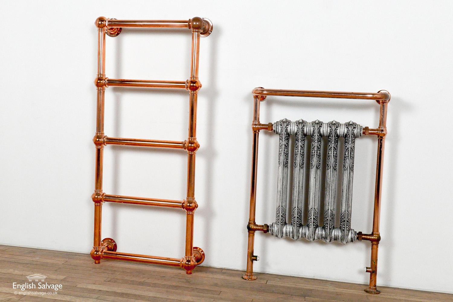 Copper-Plated Radiator and Towel Rail, 20th Century For Sale 2