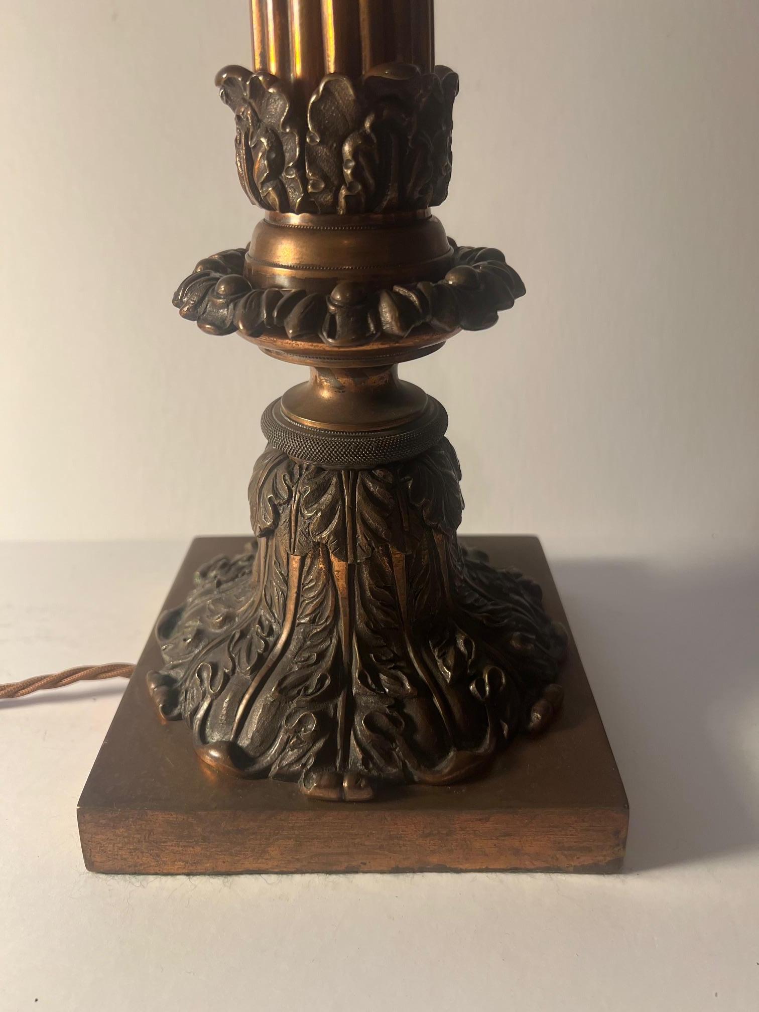 Copper Plated Table Lamp For Sale 5