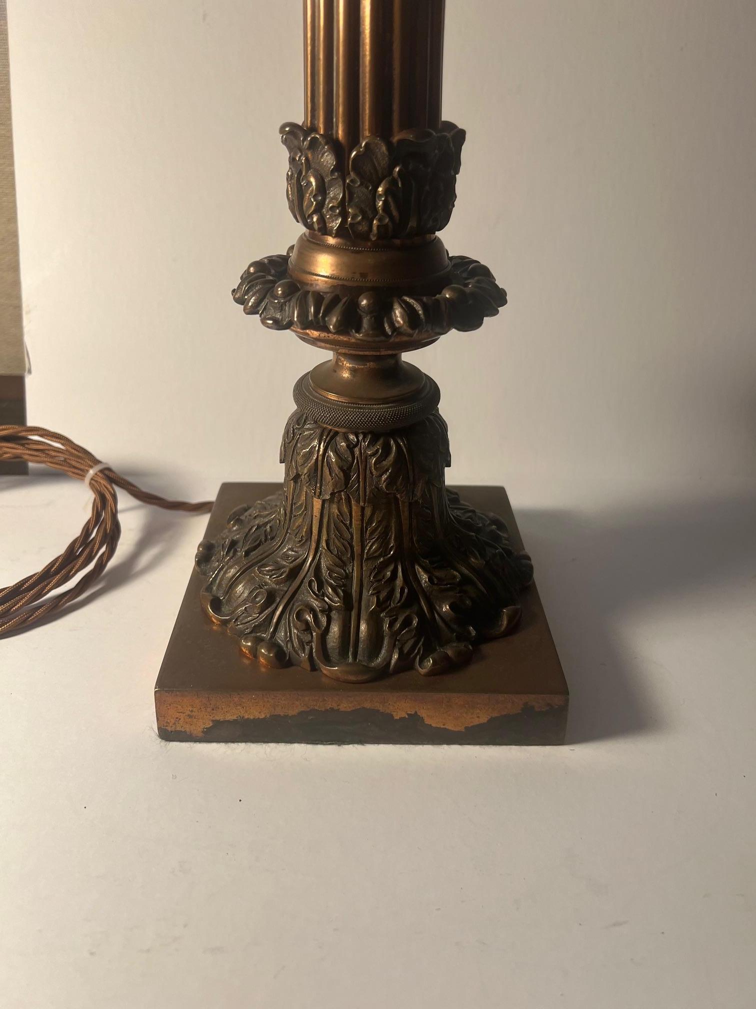Copper Plated Table Lamp For Sale 6
