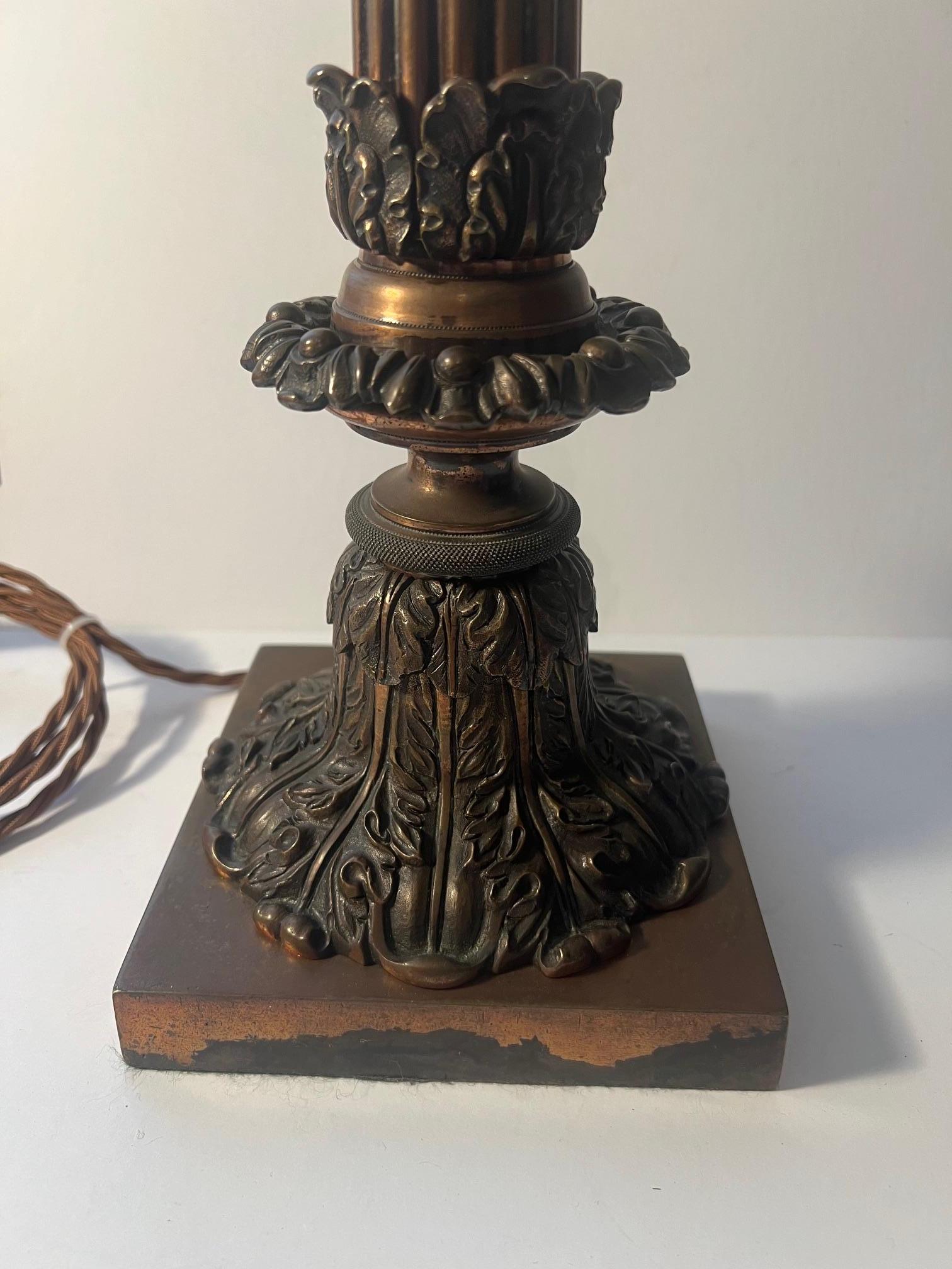 Copper Plated Table Lamp For Sale 12