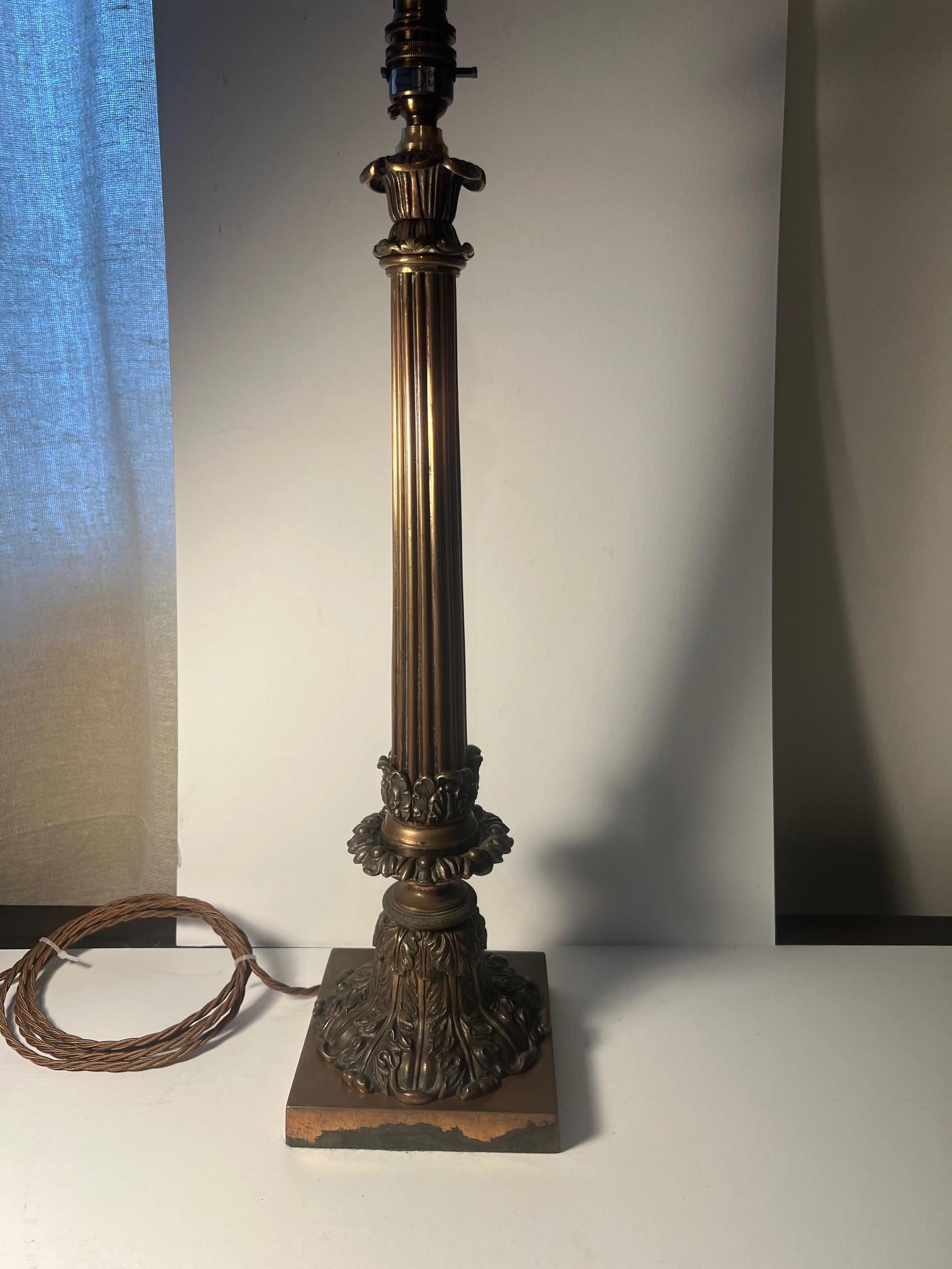 Mid-19th Century Copper Plated Table Lamp For Sale