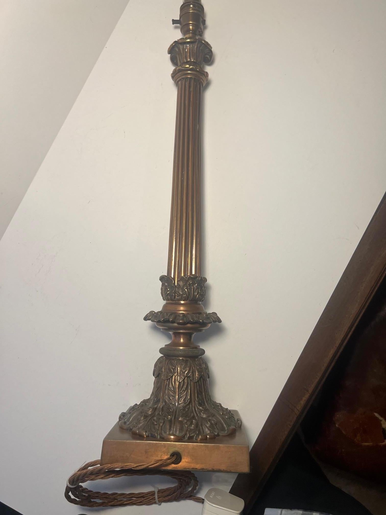 Copper Plated Table Lamp For Sale 2