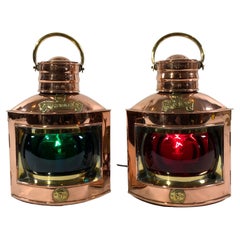 Copper Port and Starboard Boat Lanterns
