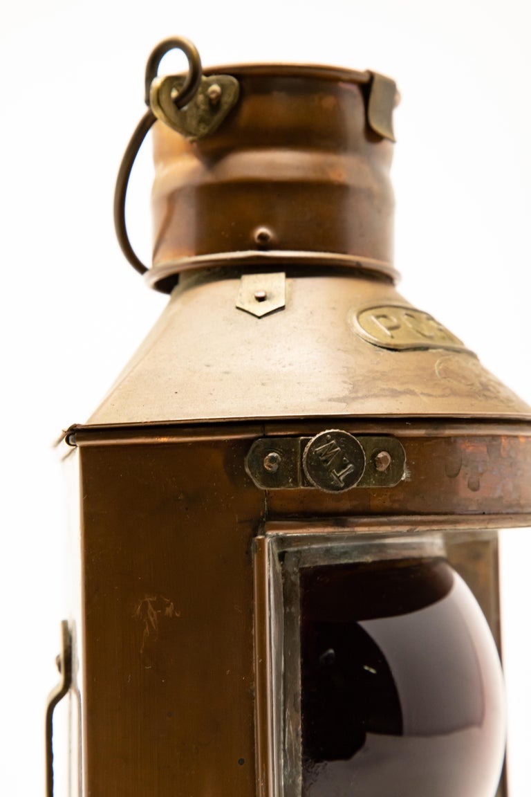 Copper Port Ship Lantern by Tung Woo For Sale at 1stDibs