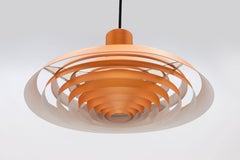 Copper Poul Henningsen, Louis Poulsen Langelinie Plate Lamp, 1958