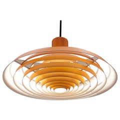 Copper Poul Henningsen, Louis Poulsen Langelinie Plate Lamp, 1958
