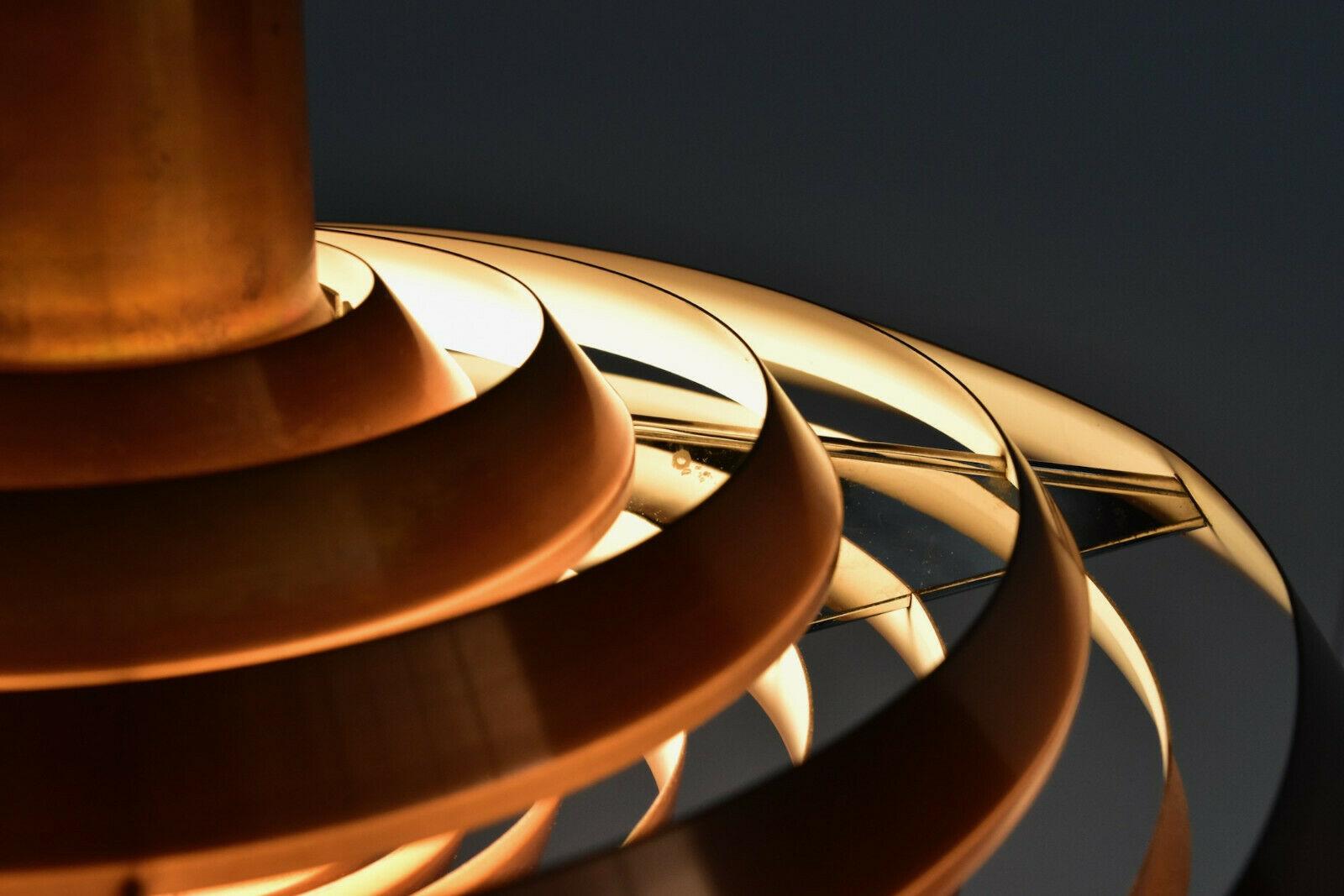 Copper Poul Henningsen PH Tallerken Pendant Lamp by Louis Poulsen Denmark 4