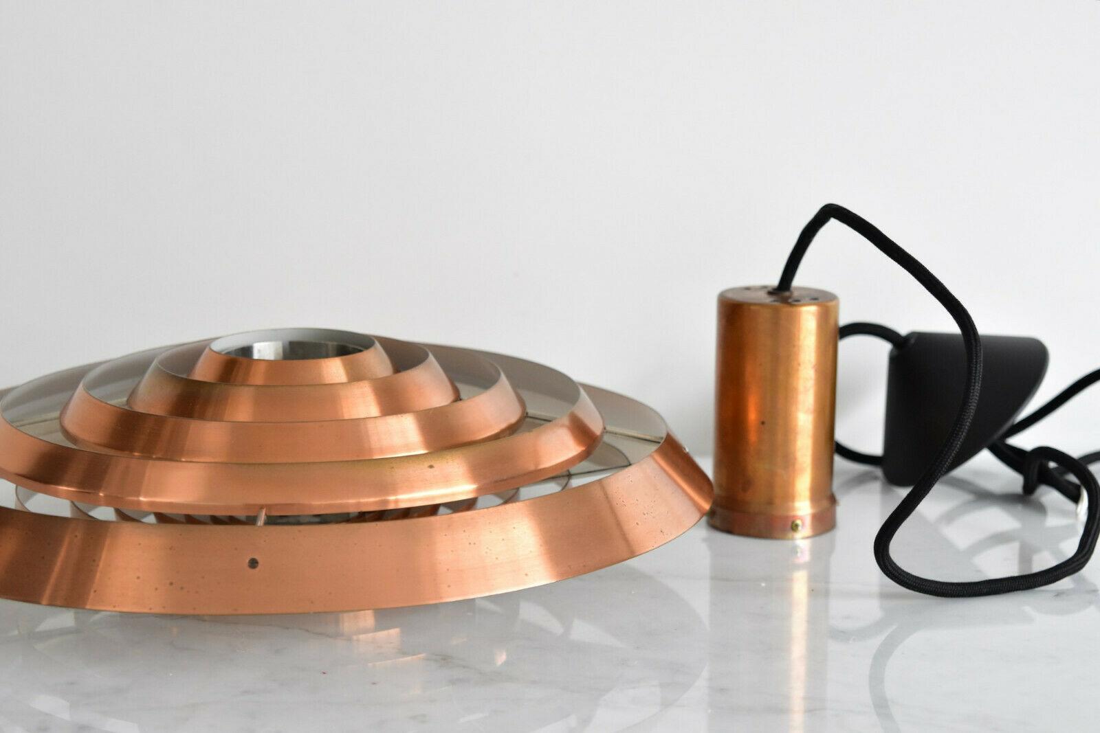 Danish Copper Poul Henningsen PH Tallerken Pendant Lamp by Louis Poulsen Denmark