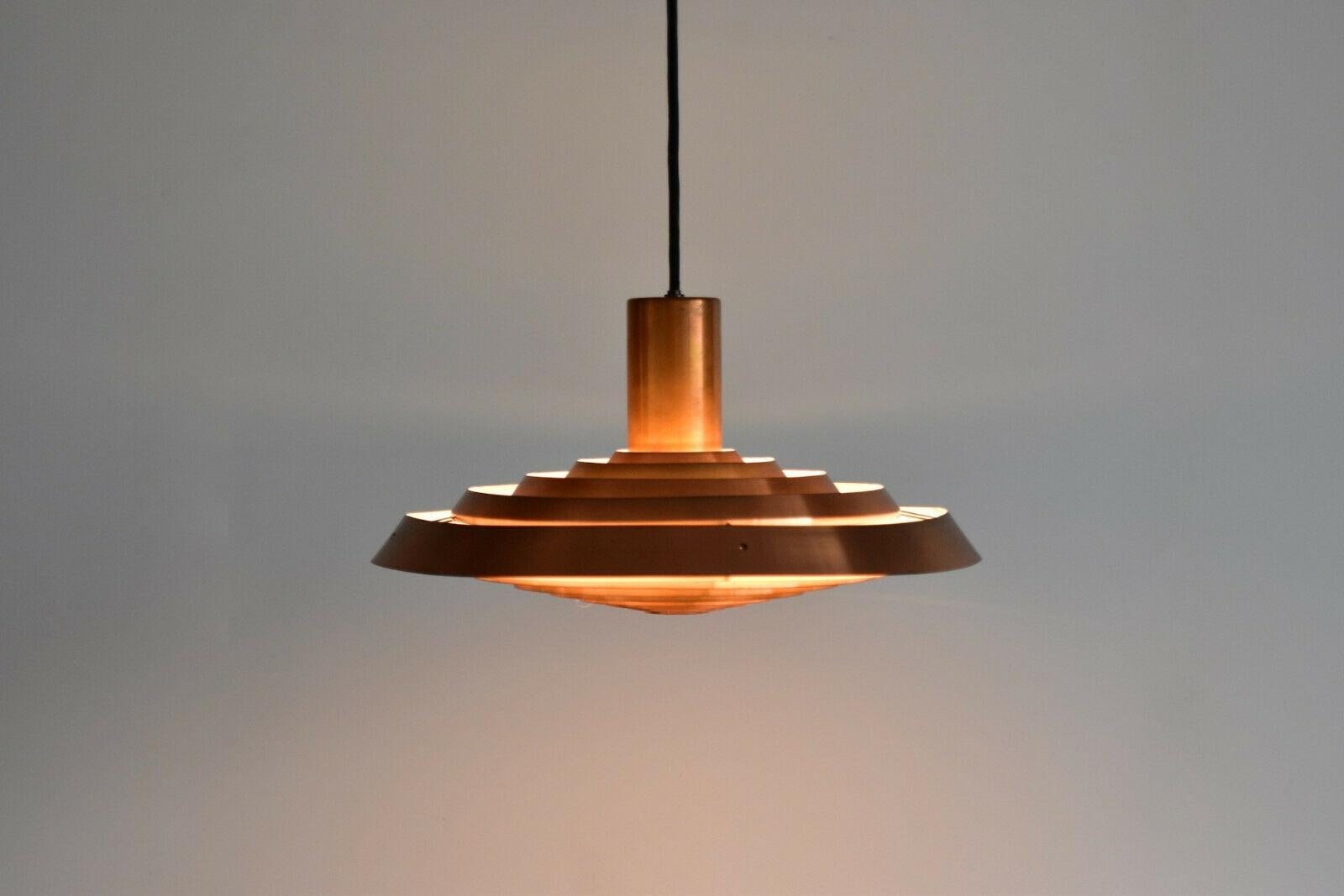 Copper Poul Henningsen PH Tallerken Pendant Lamp by Louis Poulsen Denmark 1