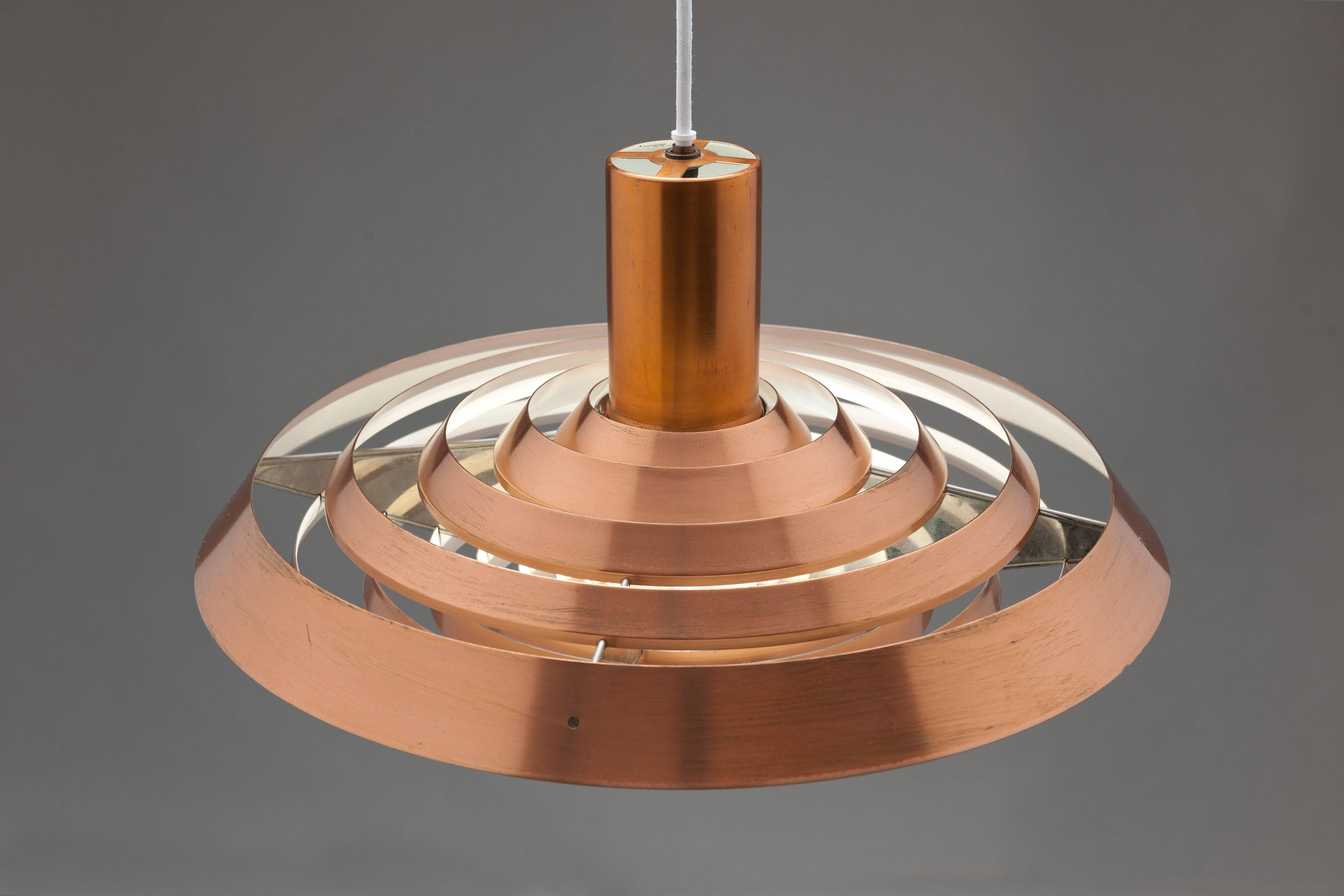 Mid-20th Century Copper Poul Henningsen, Louis Poulsen Langelinie Plate Lamp, 1958