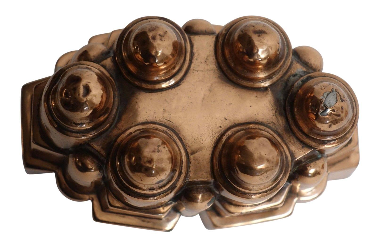 Molded Copper Pudding Mold, French, 19th Century For Sale