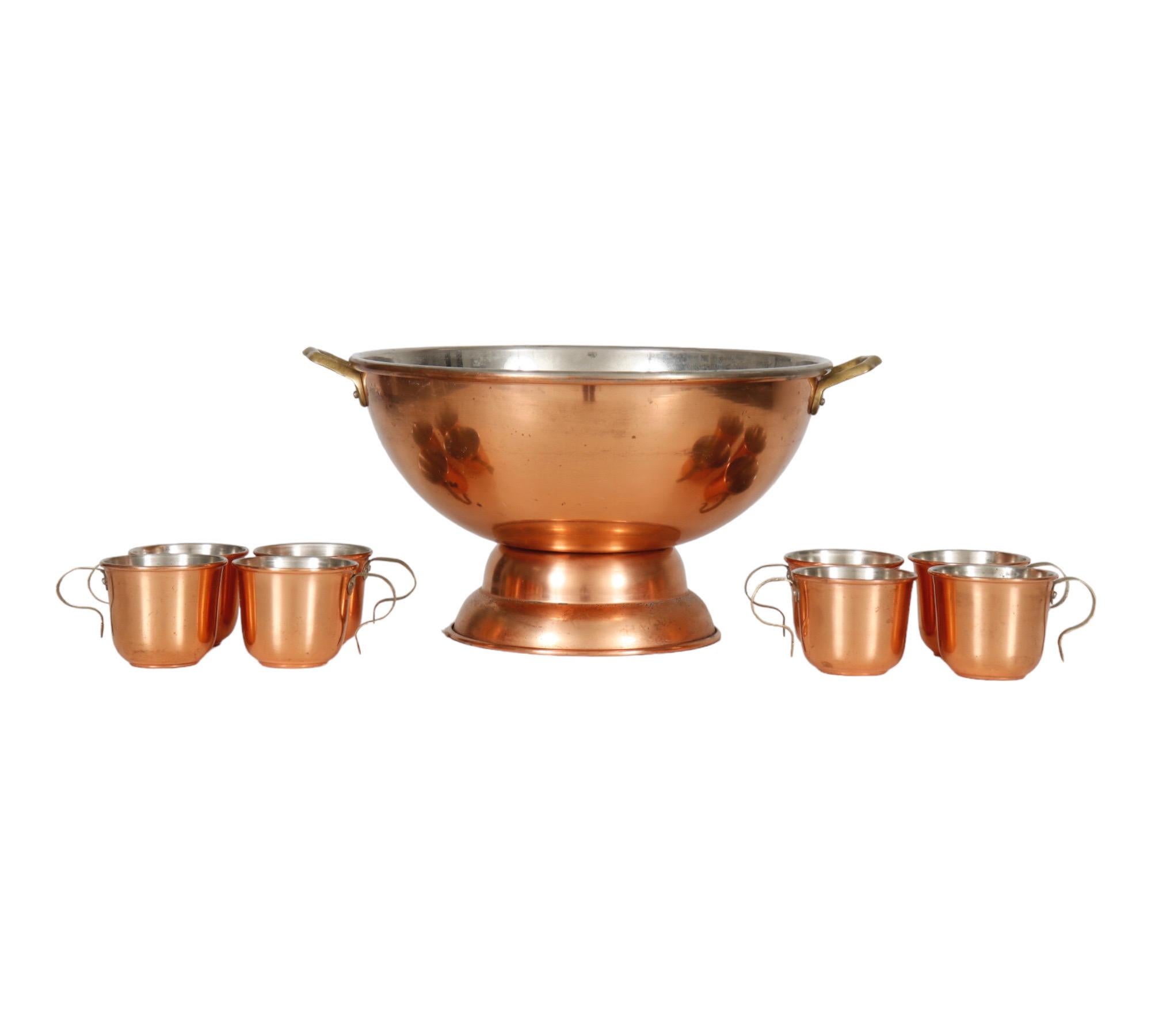 brass punch bowl set