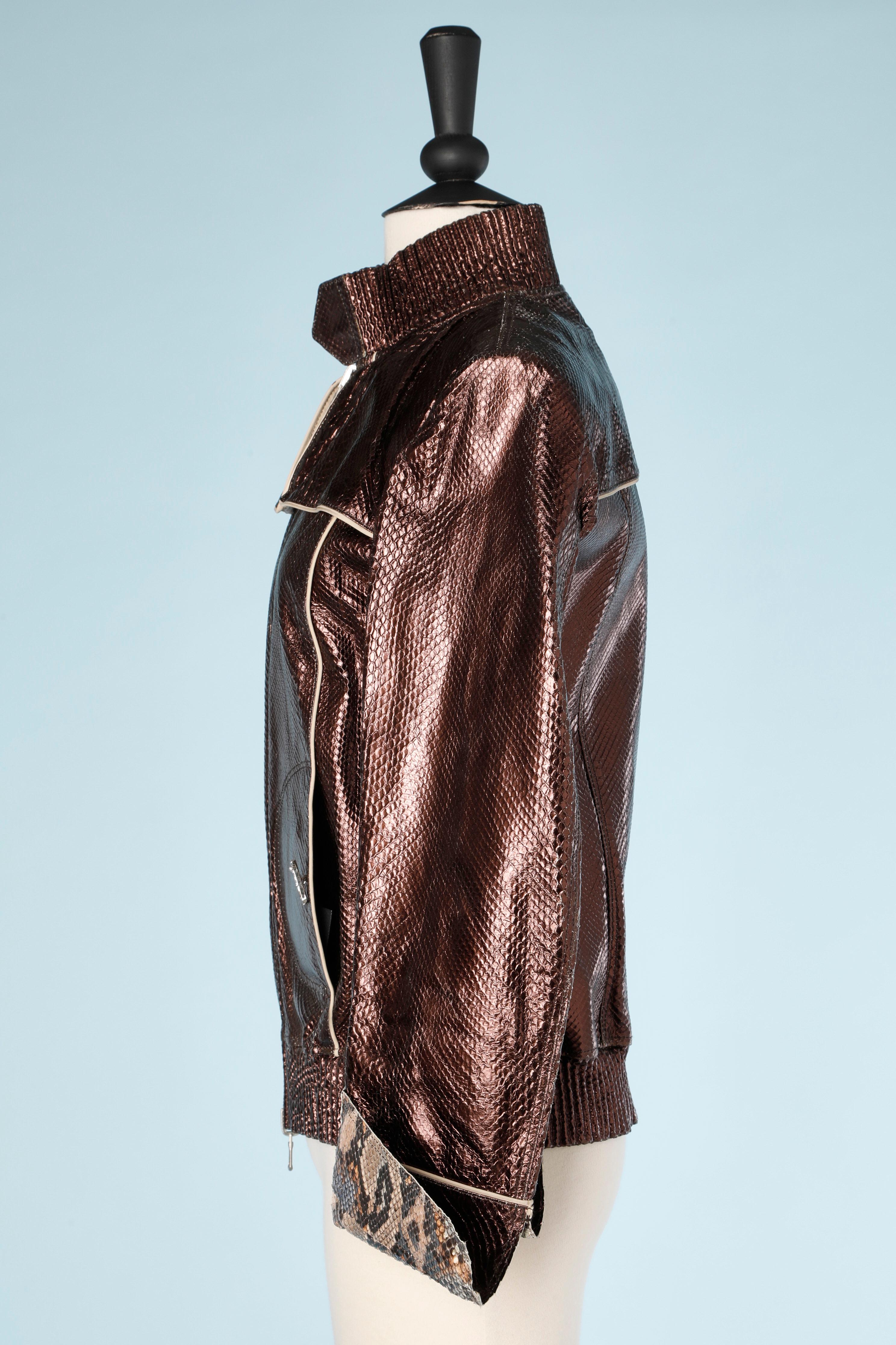 Copper python jacket Shiro In Excellent Condition In Saint-Ouen-Sur-Seine, FR