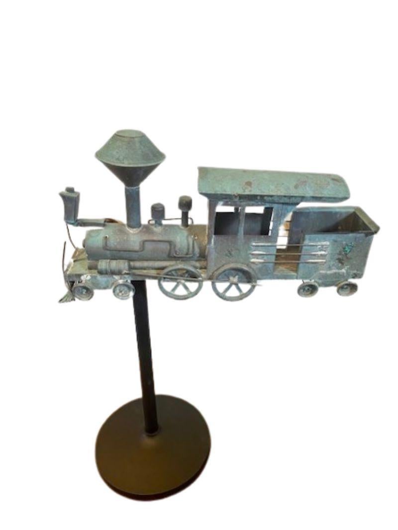 Copper Railroad Locomotive and Tender Weathervane, circa 1900 In Good Condition In Nantucket, MA