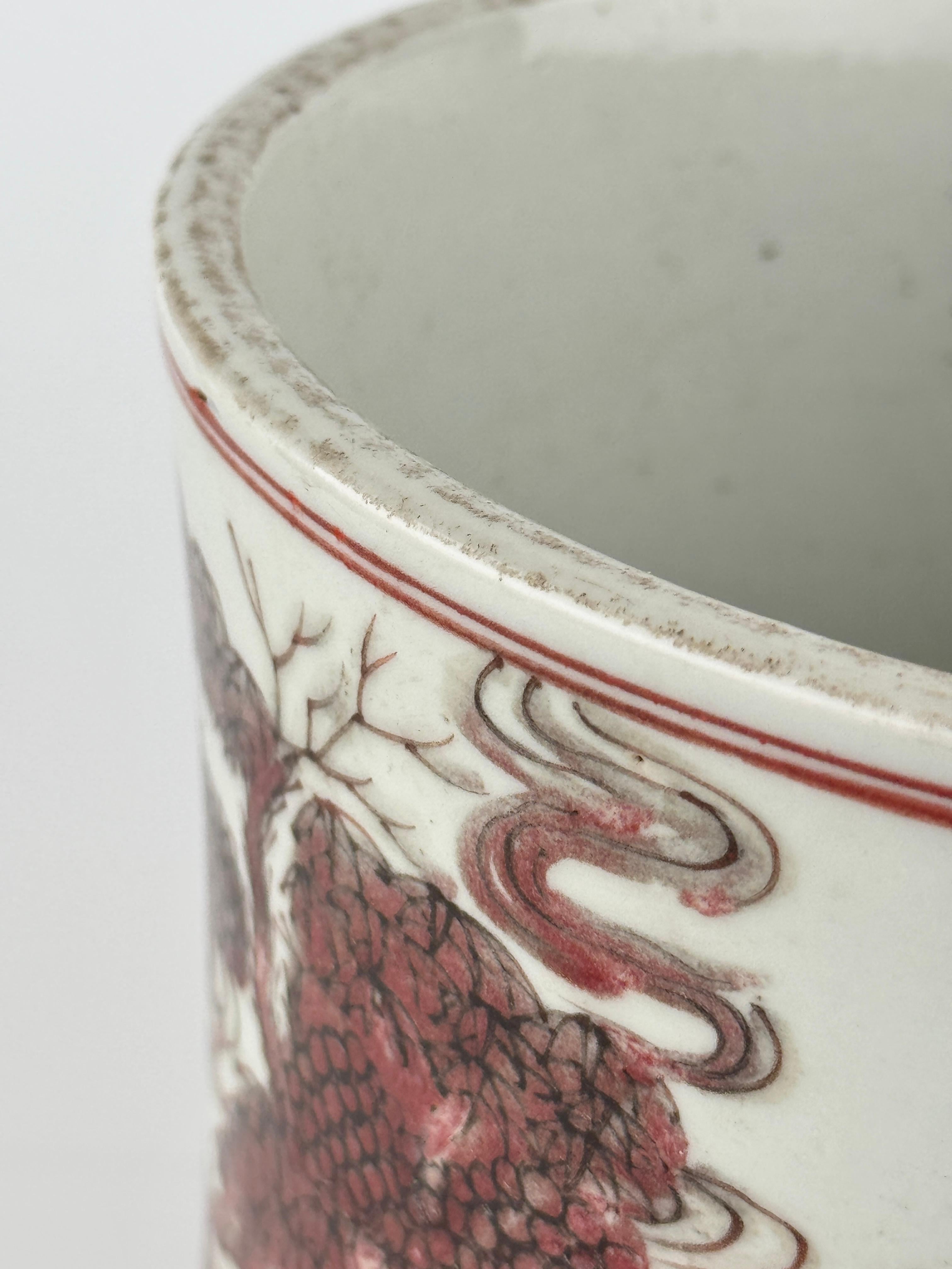 Copper Red Brushpot, Qing Dynasty, Kangxi Mark In Good Condition For Sale In seoul, KR