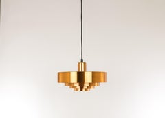 Copper Roulet Pendant by Jo Hammerborg for Fog & Mørup, 1960s