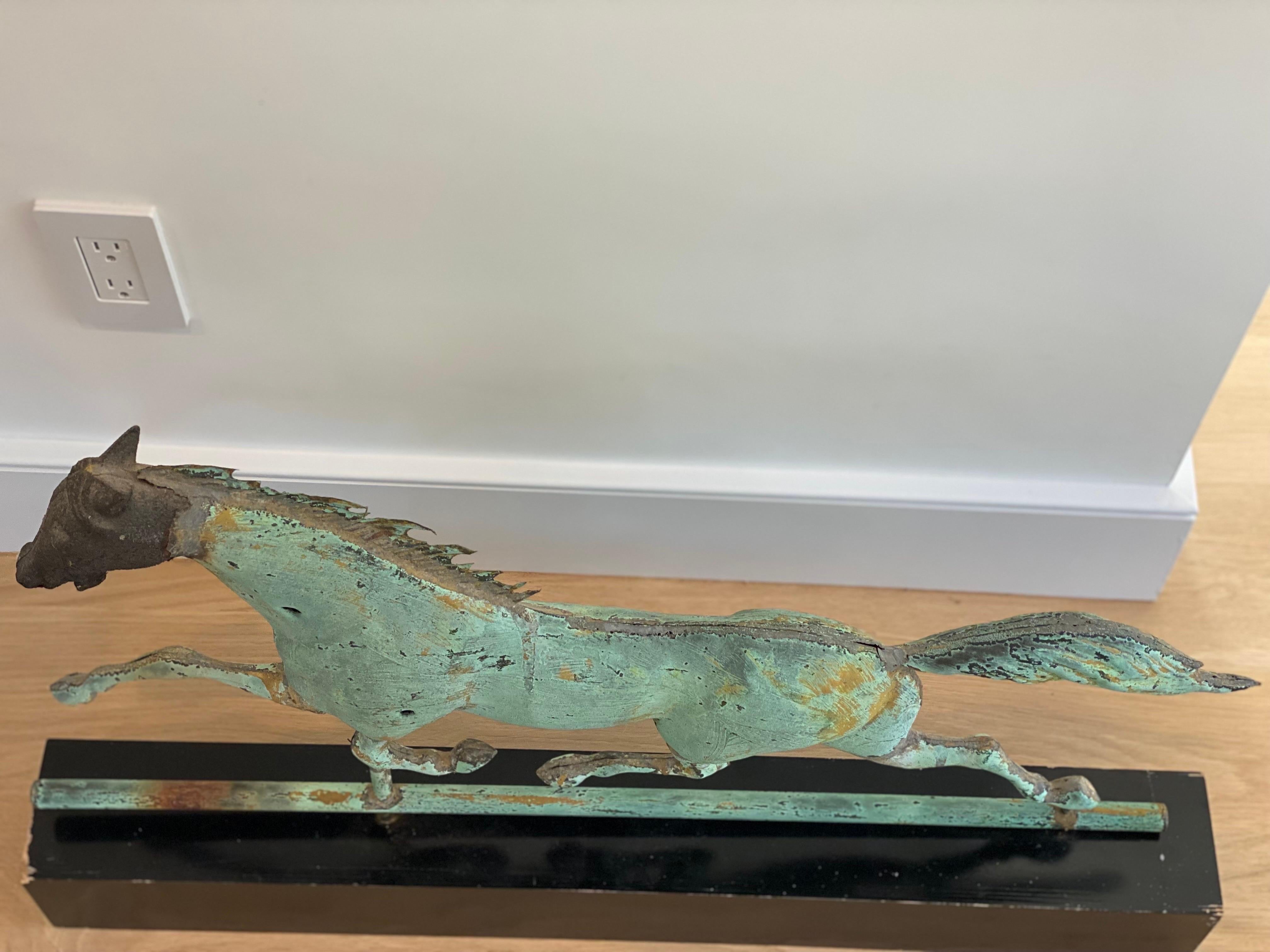 American Copper Running Horse Weathervane, New England For Sale