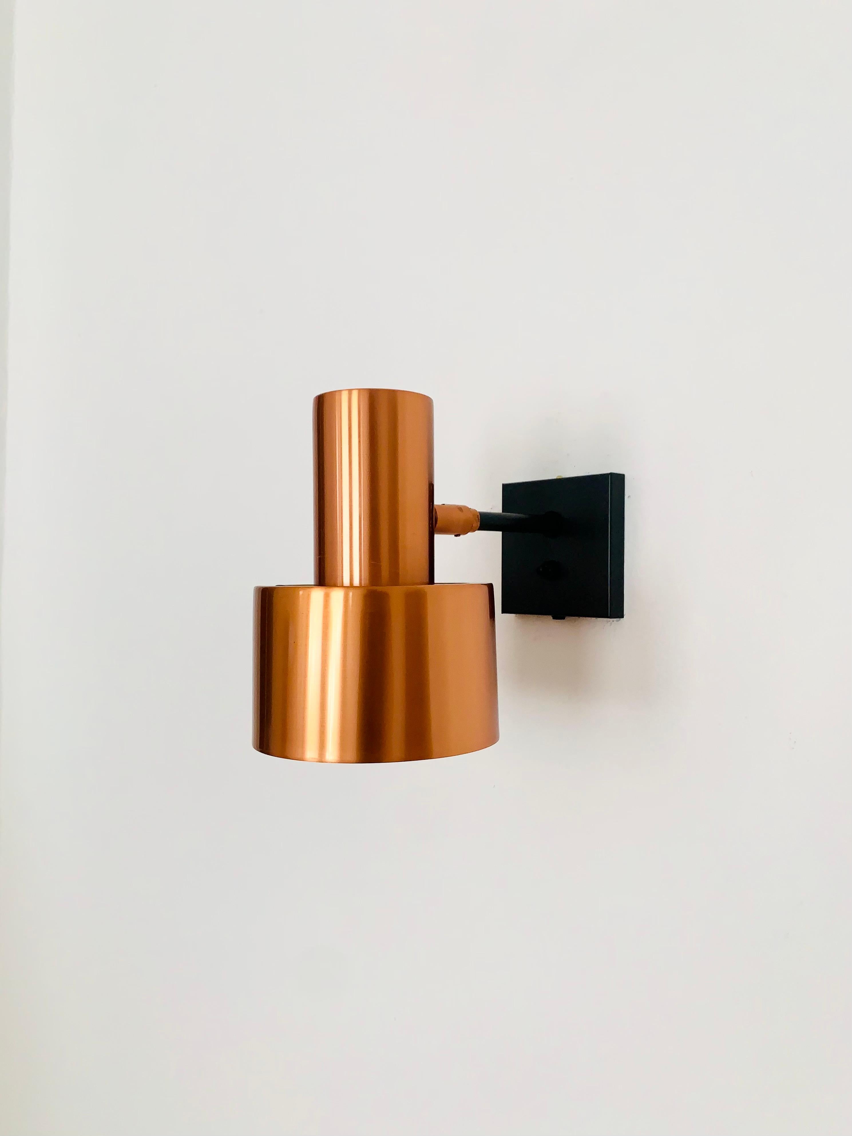Scandinavian Modern Copper Sconce by Jo Hammerborg for Fog and Morup For Sale