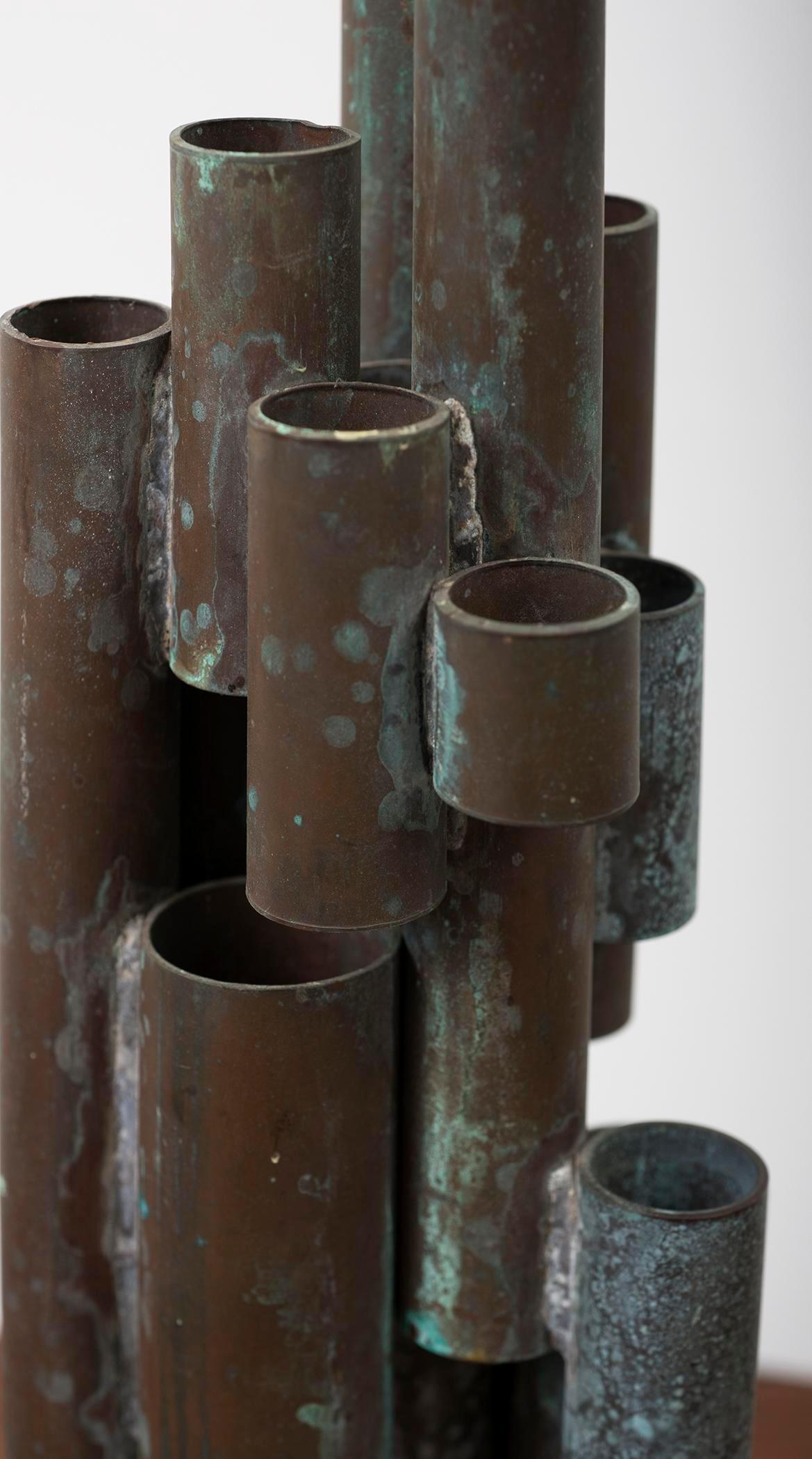 Américain Sculpture en cuivre de l'artiste californien Josef Hoffmann, années 1960