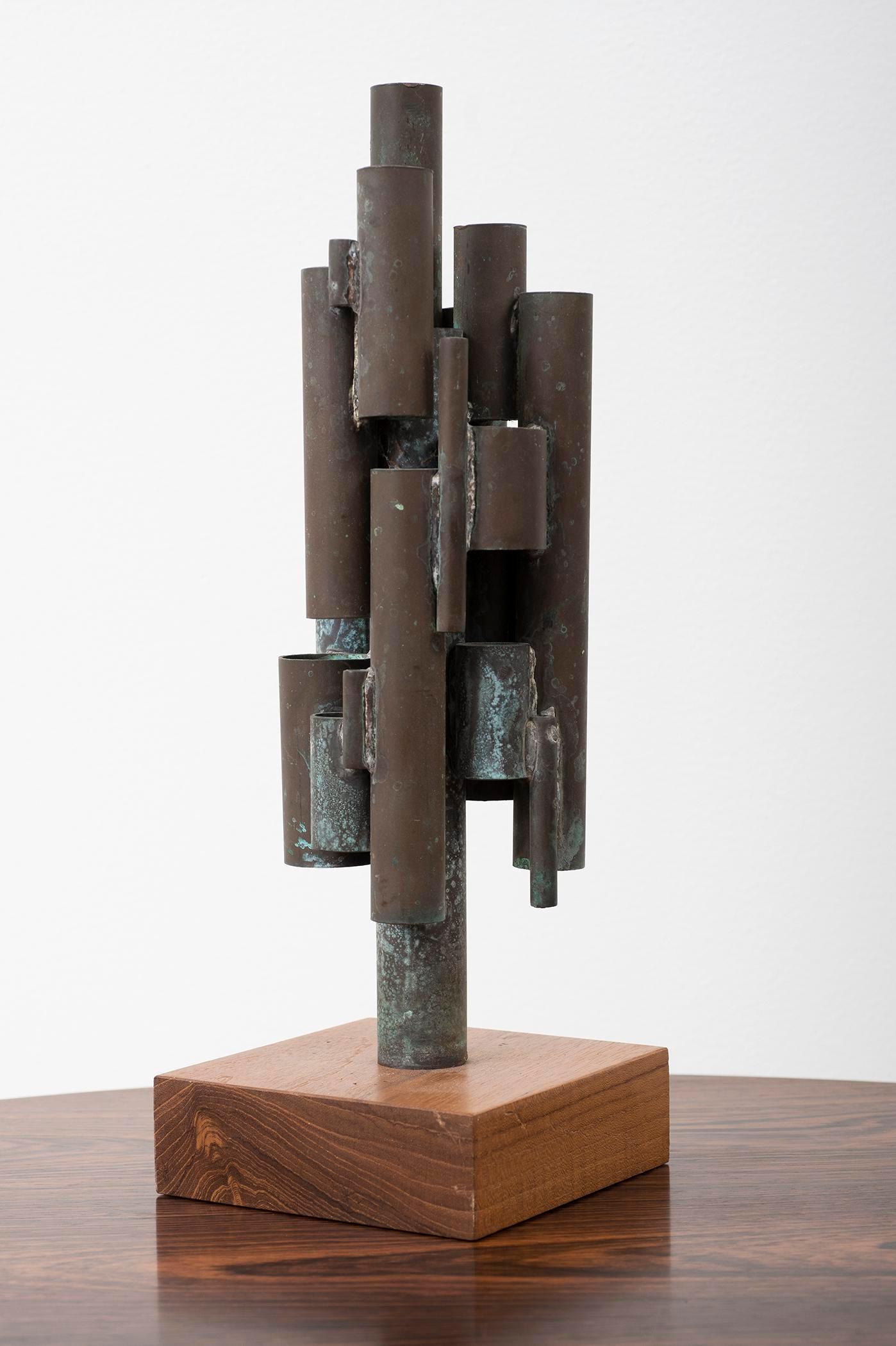 Mid-Century Modern Copper Sculpture by California Artist Josef Hoffmann, 1960s