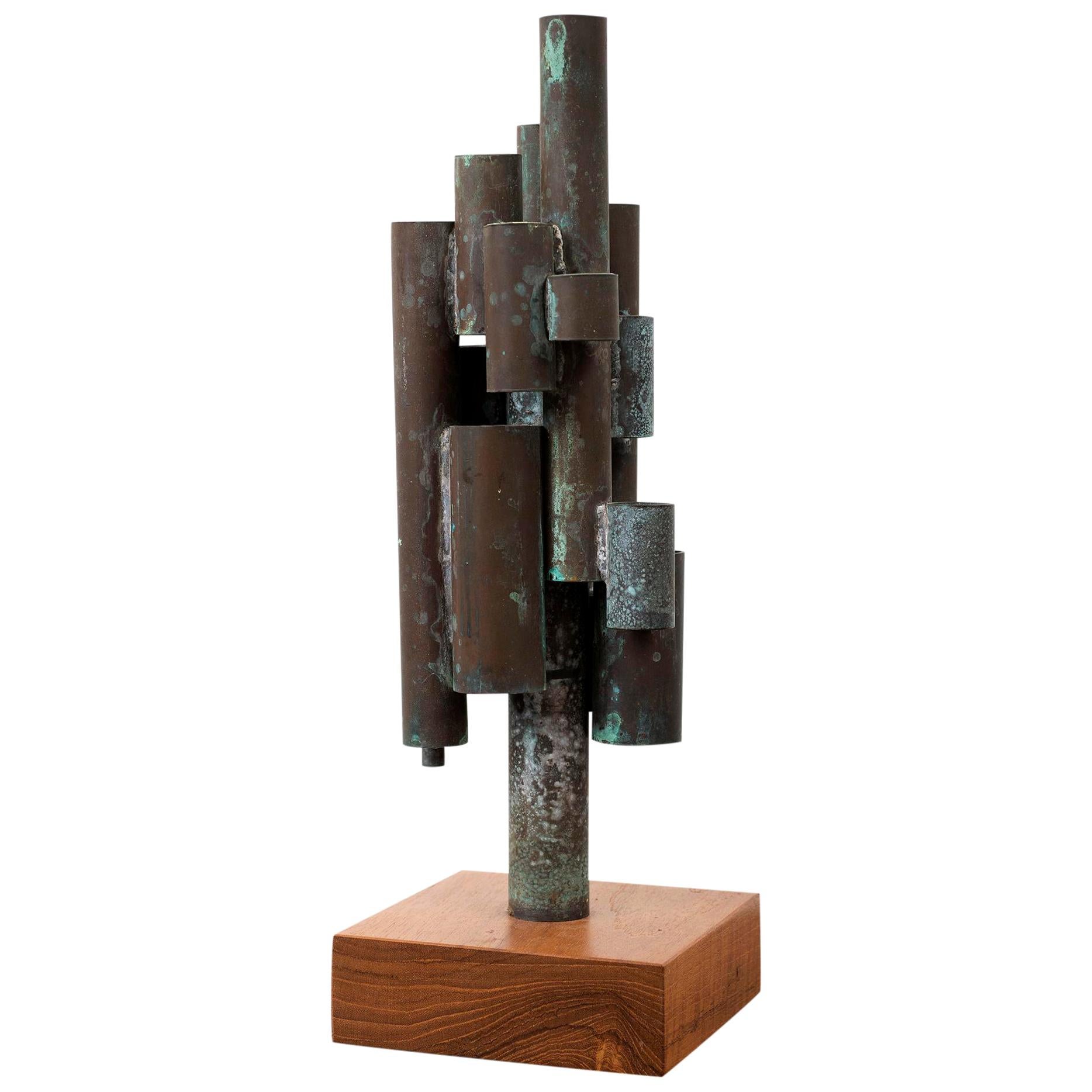 Copper Sculpture by California Artist Josef Hoffmann, 1960s