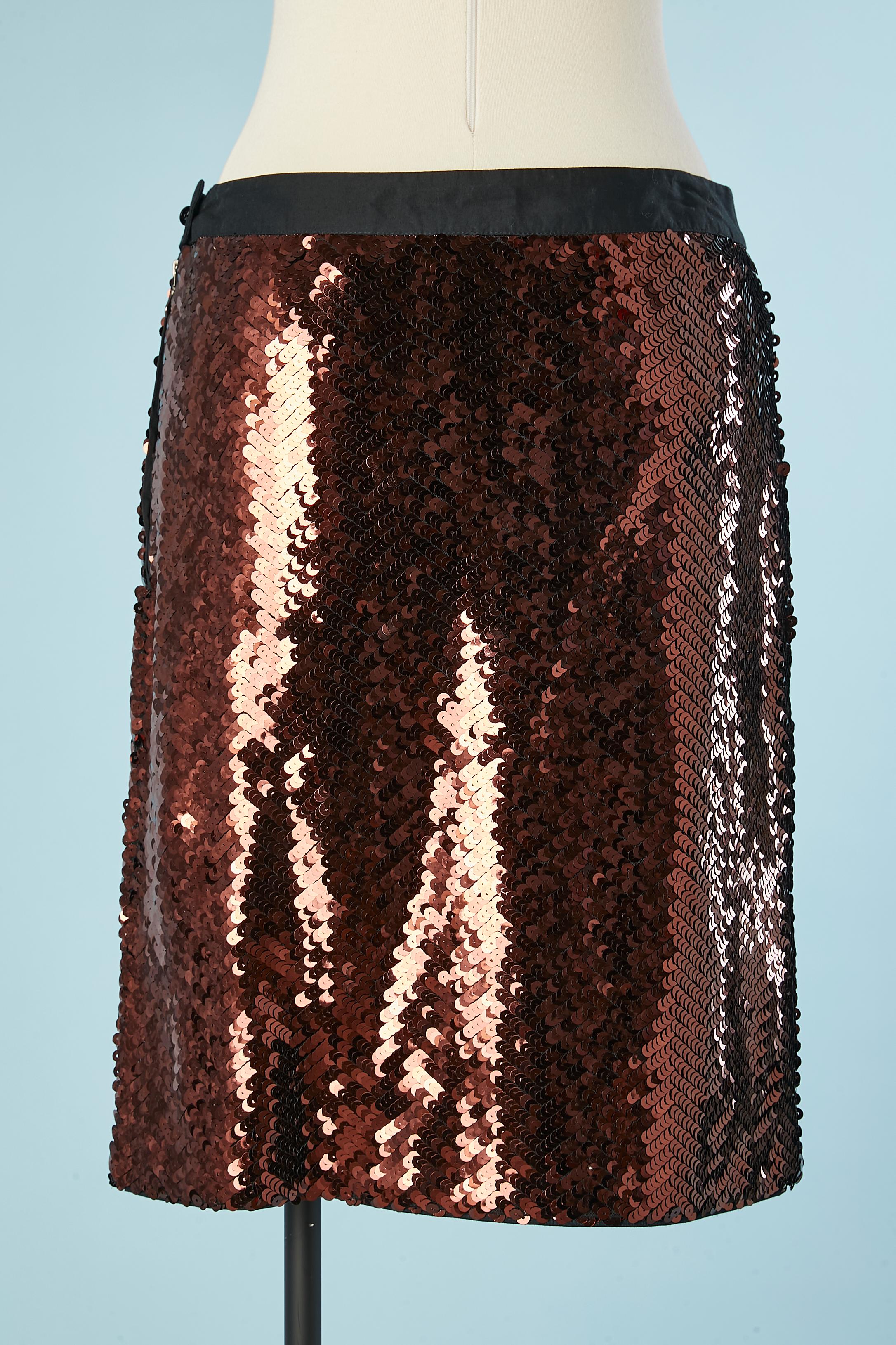 bronze sequin skirt