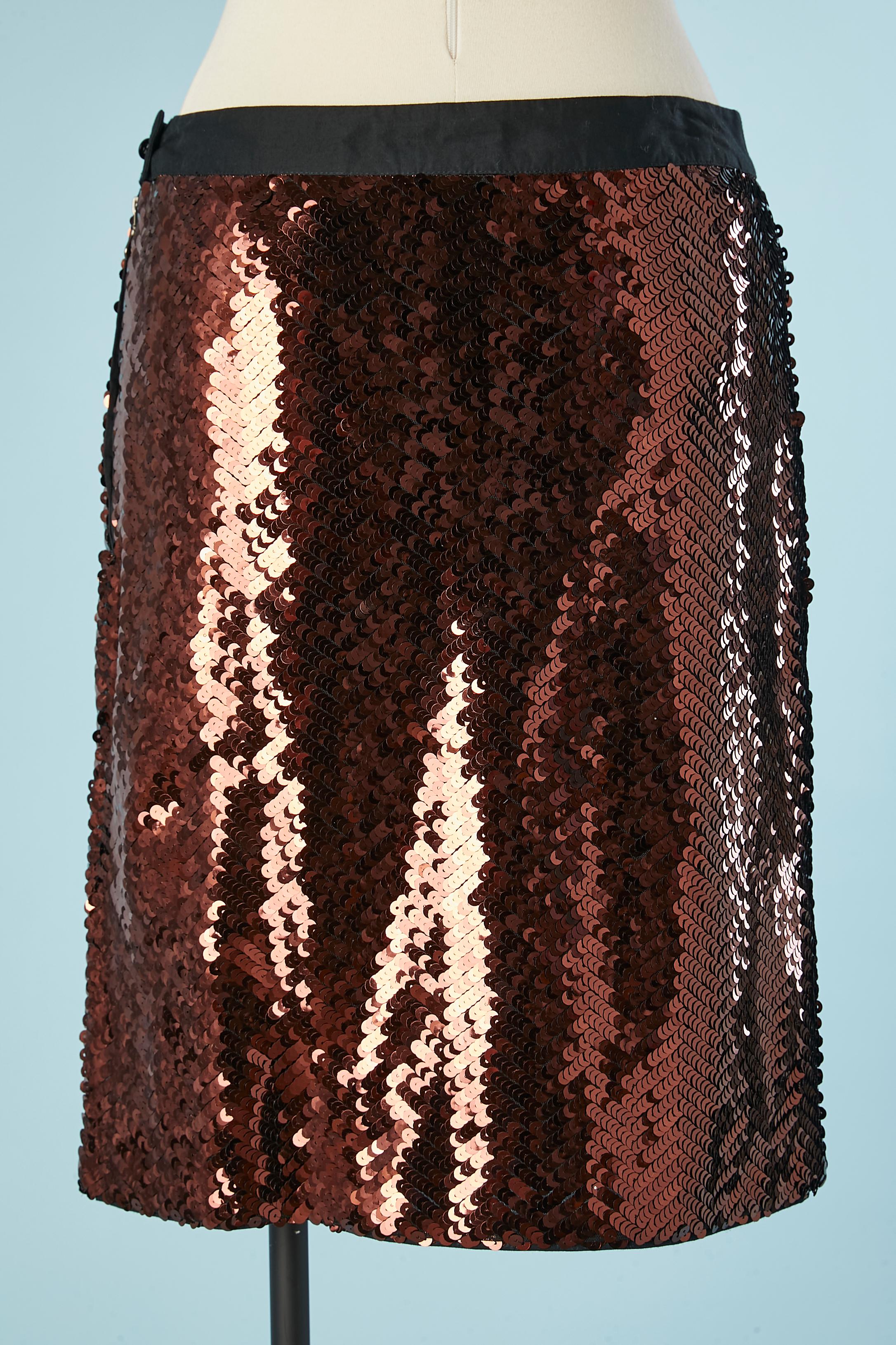 Copper sequin skirt See by Chloé  In Excellent Condition For Sale In Saint-Ouen-Sur-Seine, FR