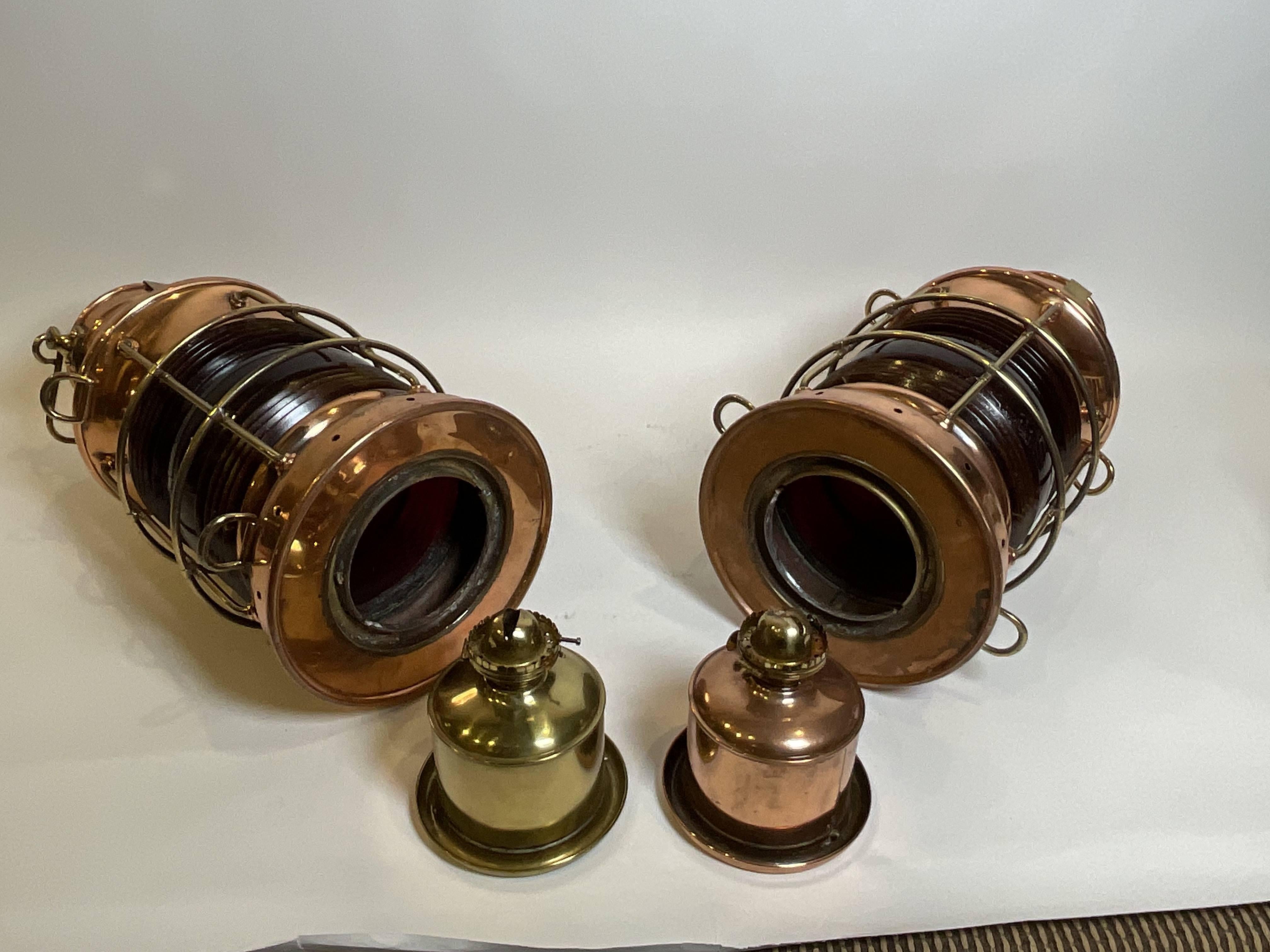 Copper Ships Lanterns By Perko For Sale 5
